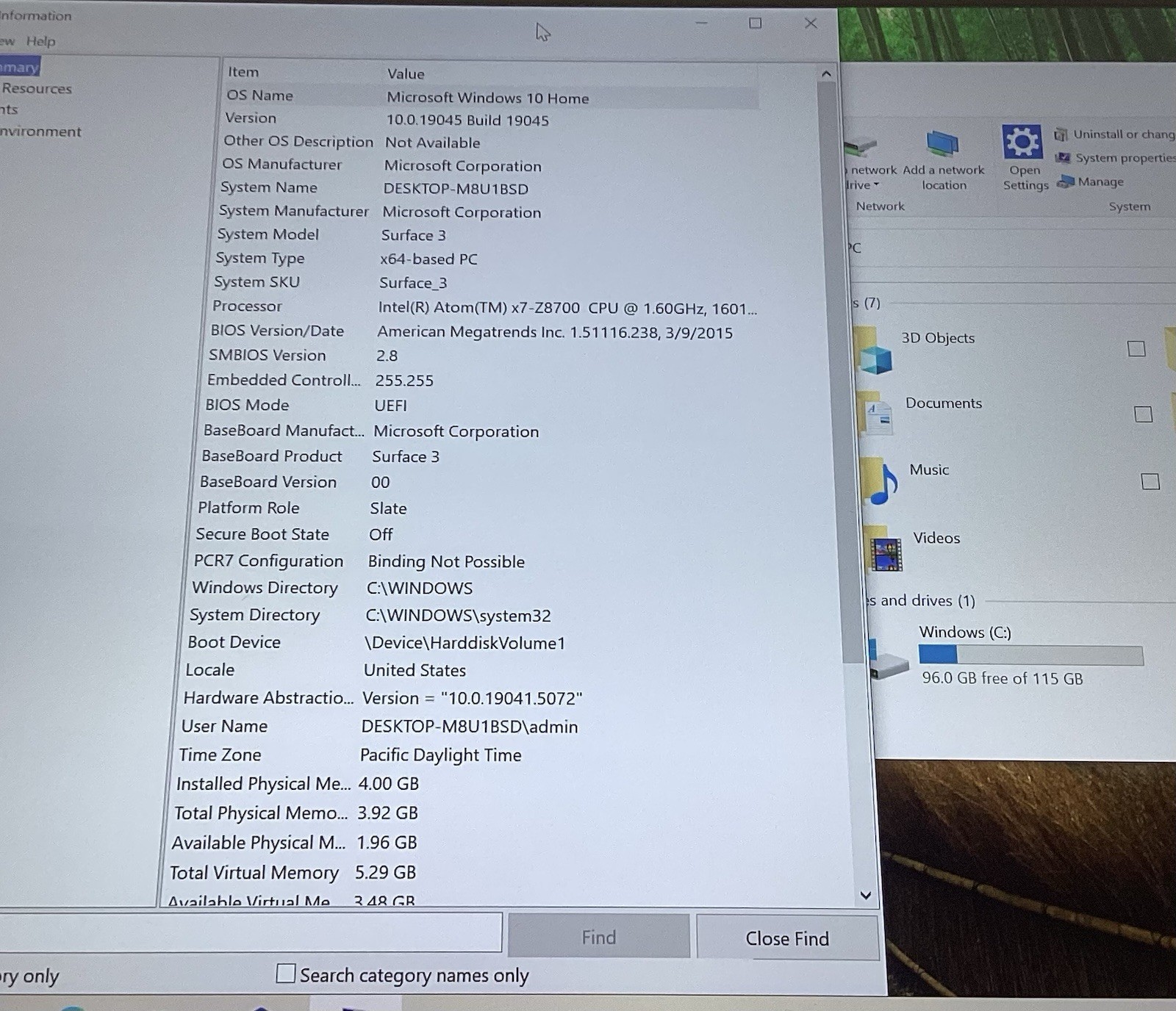 Microsoft Surface 3 10.8″ Atom x7-Z8700 4GB 128GB SSD See Pics