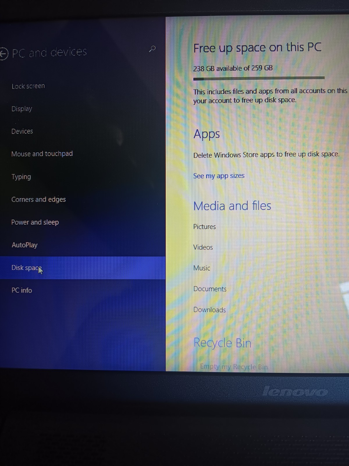 Lenovo G505 Laptop AMD E1-2100 1GHz 260GB HDD 2GB Ram Win 8