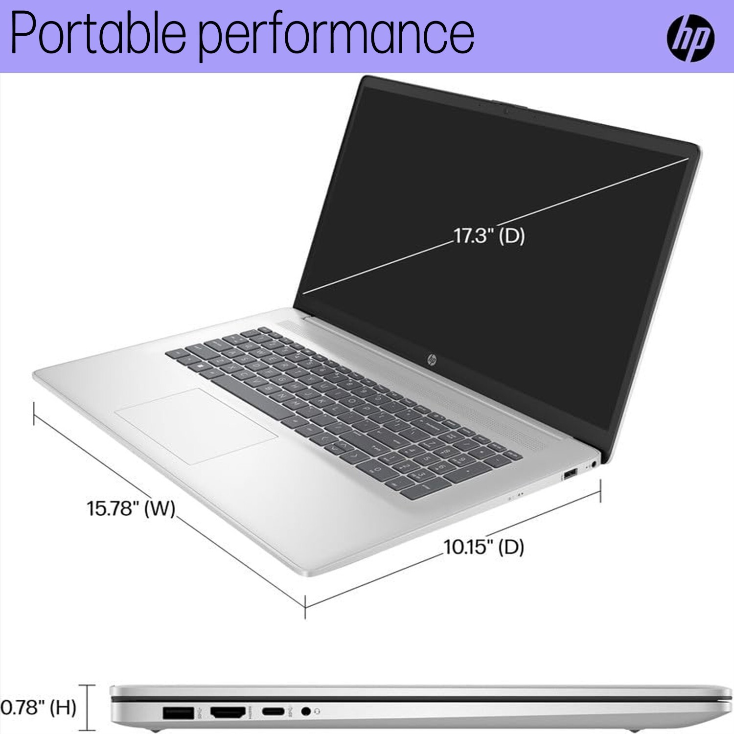 HP Laptop 17.3″ Full HD Intel i3-1215U Up to 32GB RAM &2TB SSD Win 11 Pro+OFFICE