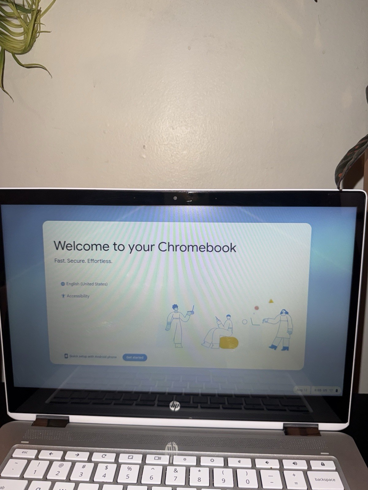 HP Chromebook X360 Touchscreen Convertible Laptop White