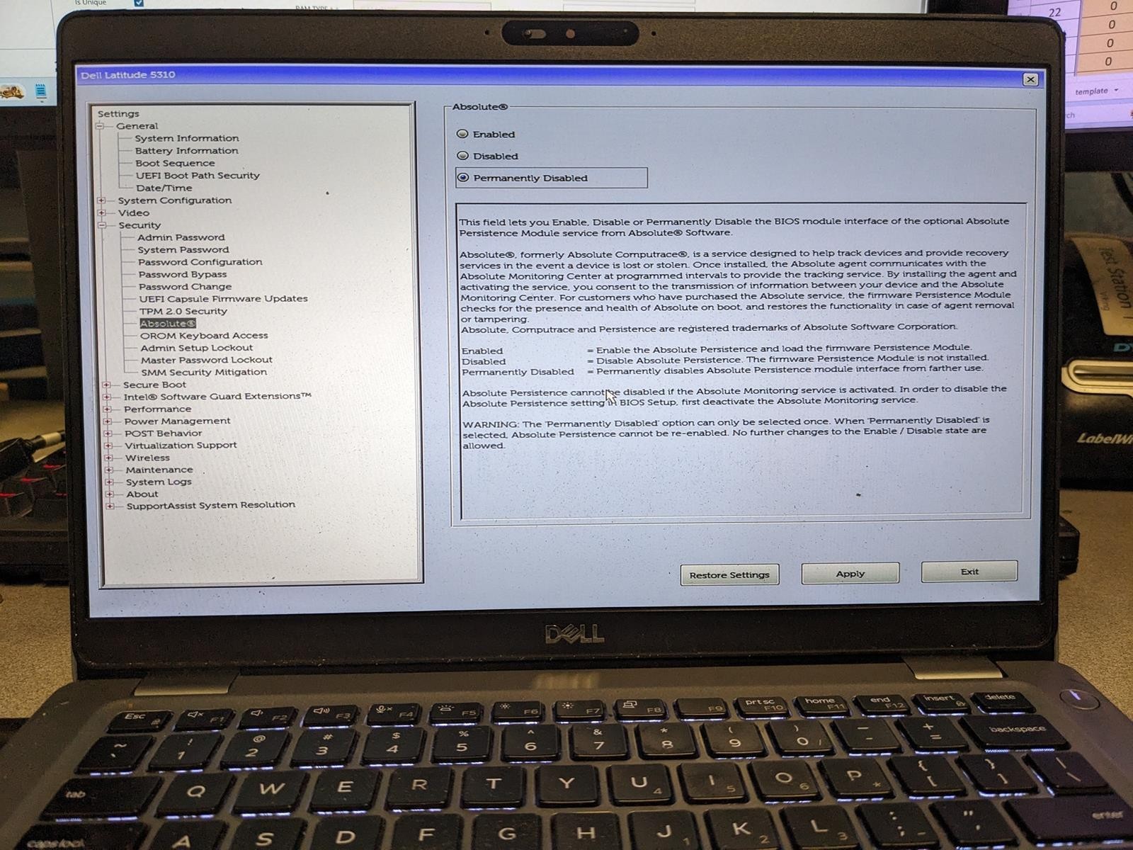 DELL LATITUDE 5310 i5-10210U @ 1.60GHz, 4GB RAM, NO HDD/OS