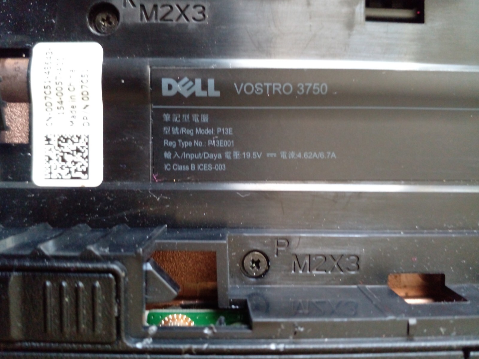 Dell Vostro 3750 Laptop Intel Core i3 8GB 250GB SSD Win 10 Pro See Pictures