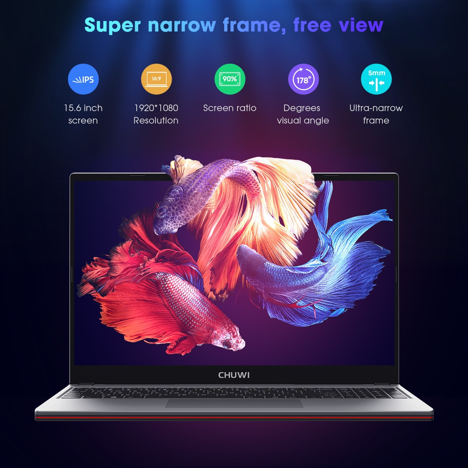 CHUWI 14.1” Laptop Computer Intel Core 8GB RAM 512GB SSD WiFi Windows 11