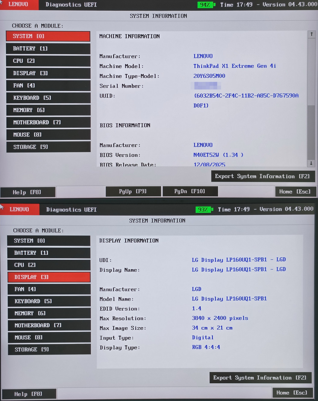 Lenovo ThinkPad X1 Extreme Gen 4 i7-11850H 16″ 4K 3840×2400 16GB NVIDIA RTX 3050