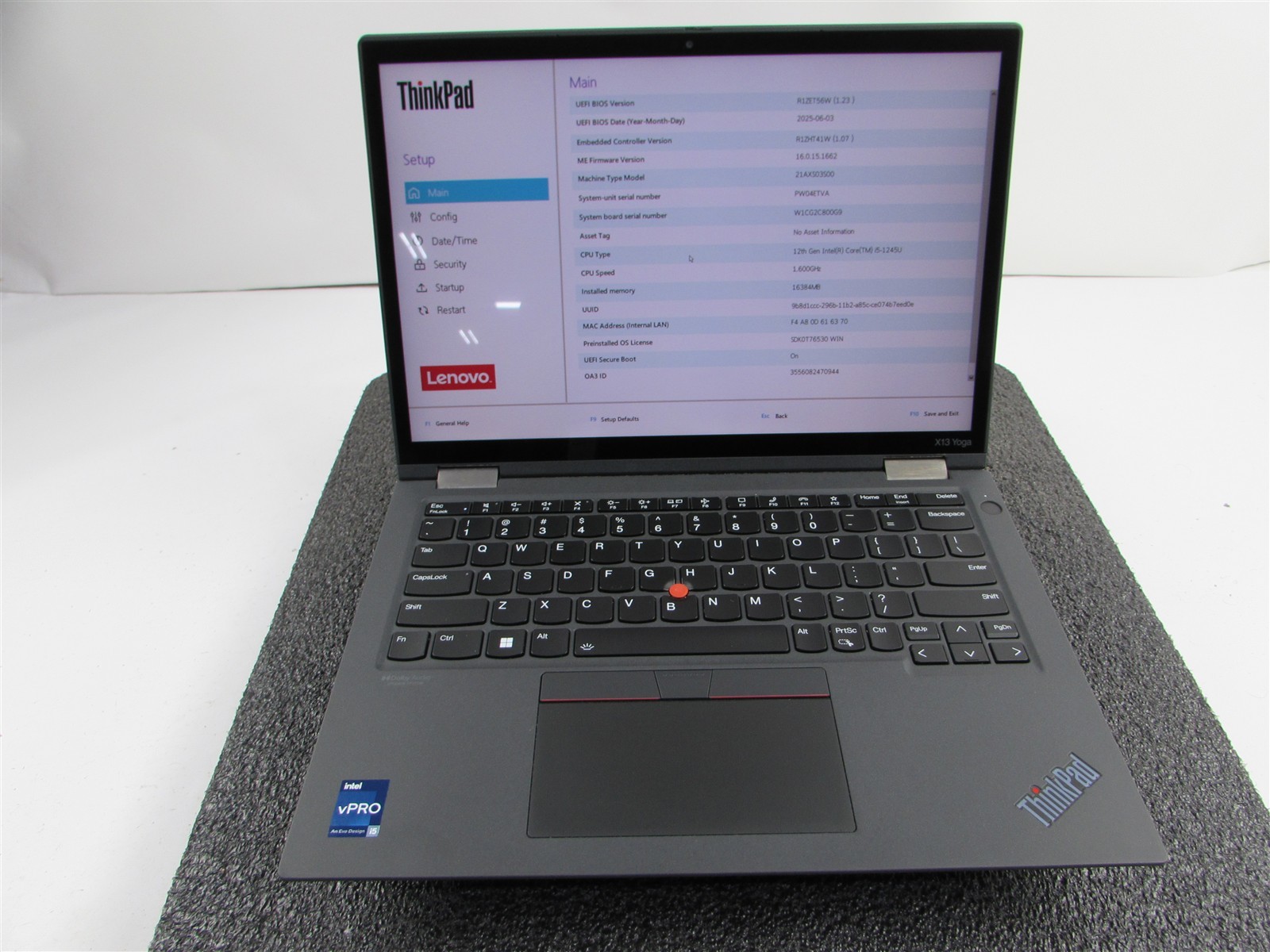 LENOVO THINKPAD X13 YOGA (Gen 3) 13.3″ 2-in-1 I5-1245U 256GB SSD 16GB RAM WIN 11