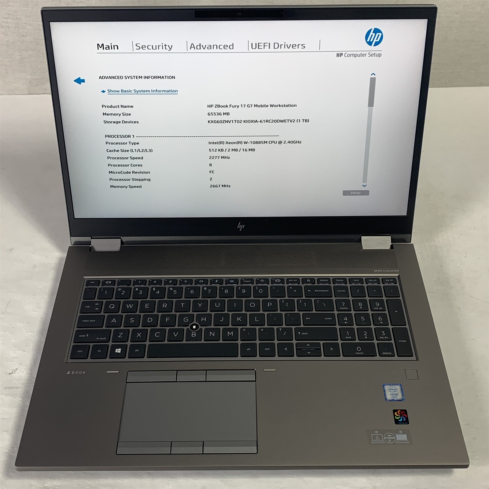 HP ZBook Fury 17 G7 17.3″ Xeon W-10885M 2.4GHz 64GB 1TB NVMe SSD -Win 11