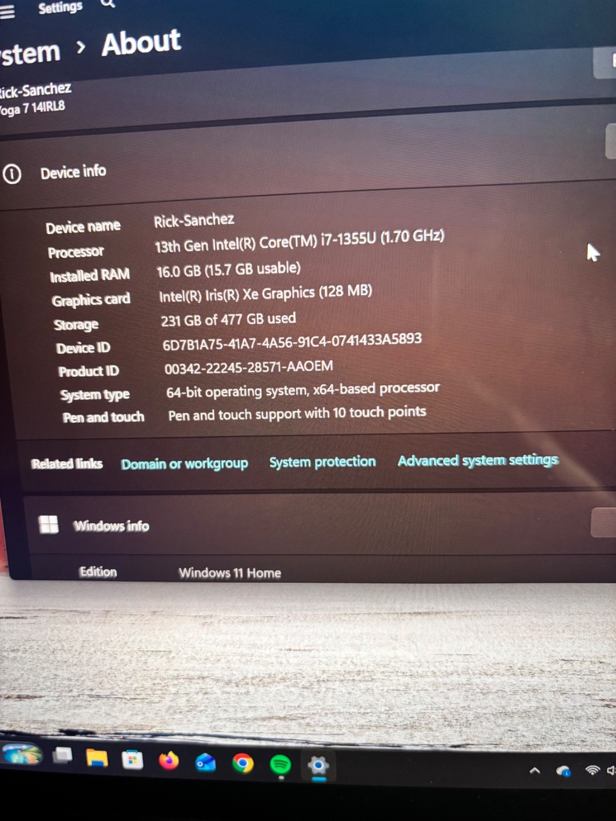 Lenovo Yoga 7i 2-in-1 16IRL8 16″ i7-1355U 1.7GHz 16GB RAM 512GB SSD