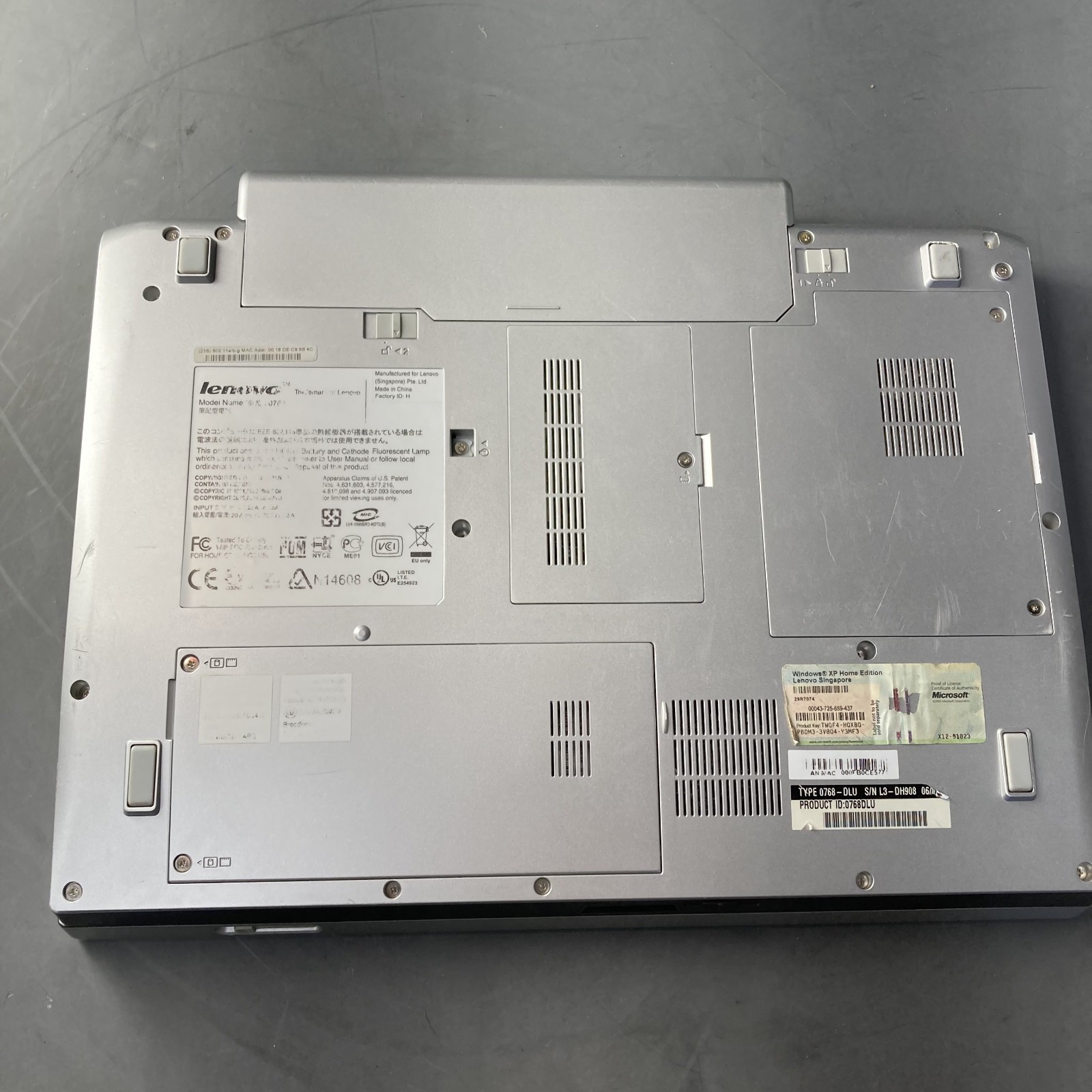 Lenovo 3000 N100 Laptop Intel Core 2 T5500 1.66GHz 1GB RAM 120GB HDD Windows XP