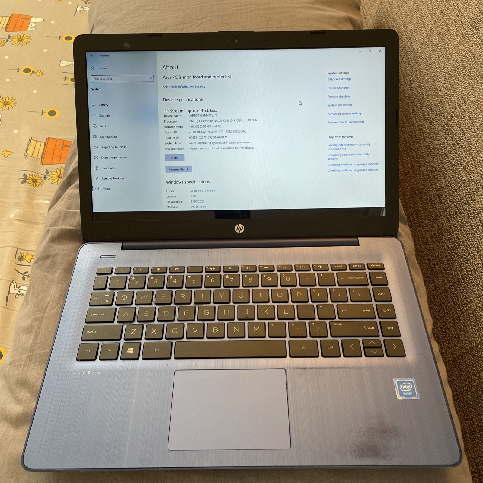 HP Stream 14″ Laptop Intel Celeron N4020 4GB RAM 64-bit Fresh Windows 10 Home