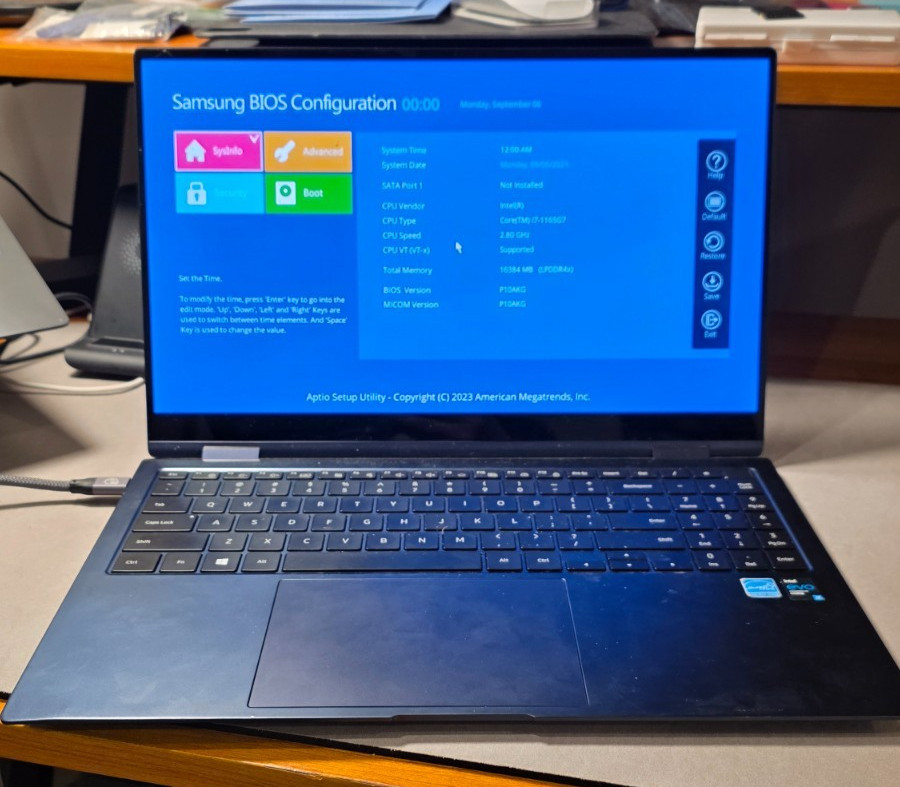 Samsung Galaxy Book Pro 360 Laptop Intel i7-1165G7 16GB Ram No SSD No Battery