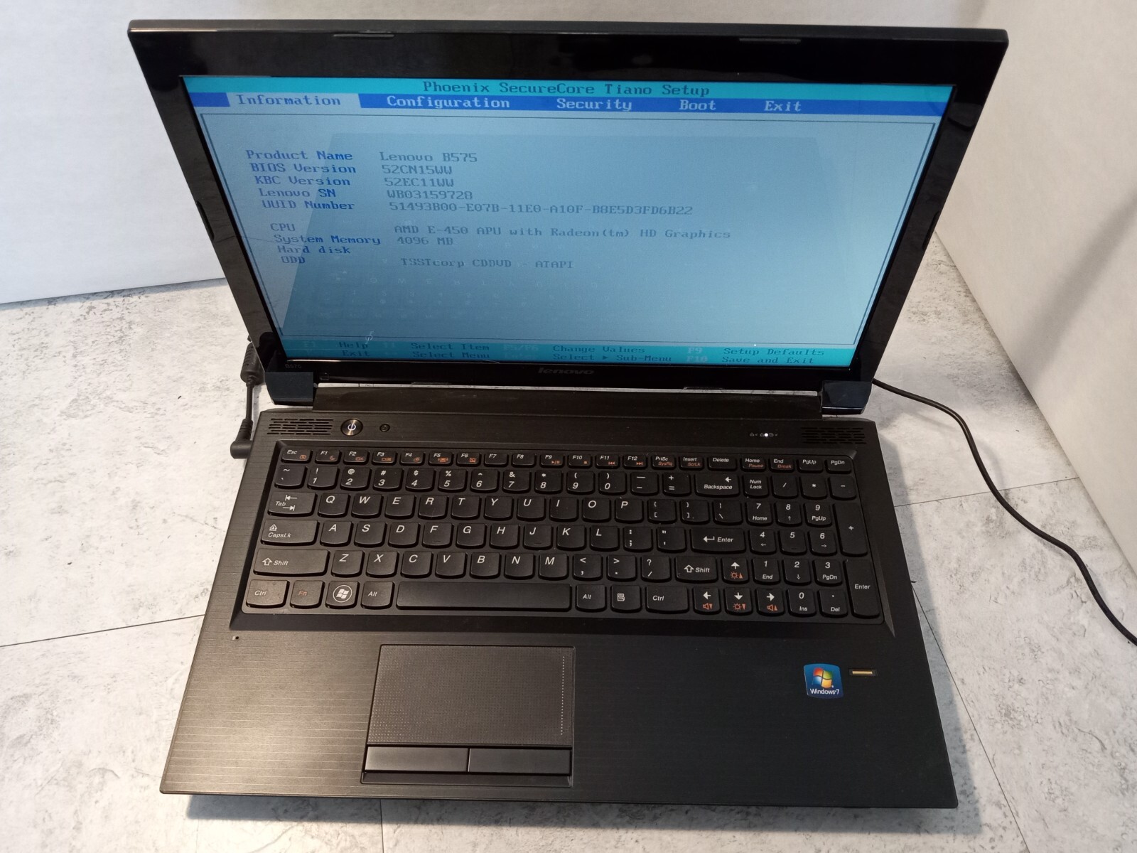 Lenovo B575-1350 15.6″ Laptop AMD E-450 Radeon HD Graphics *READ -FM