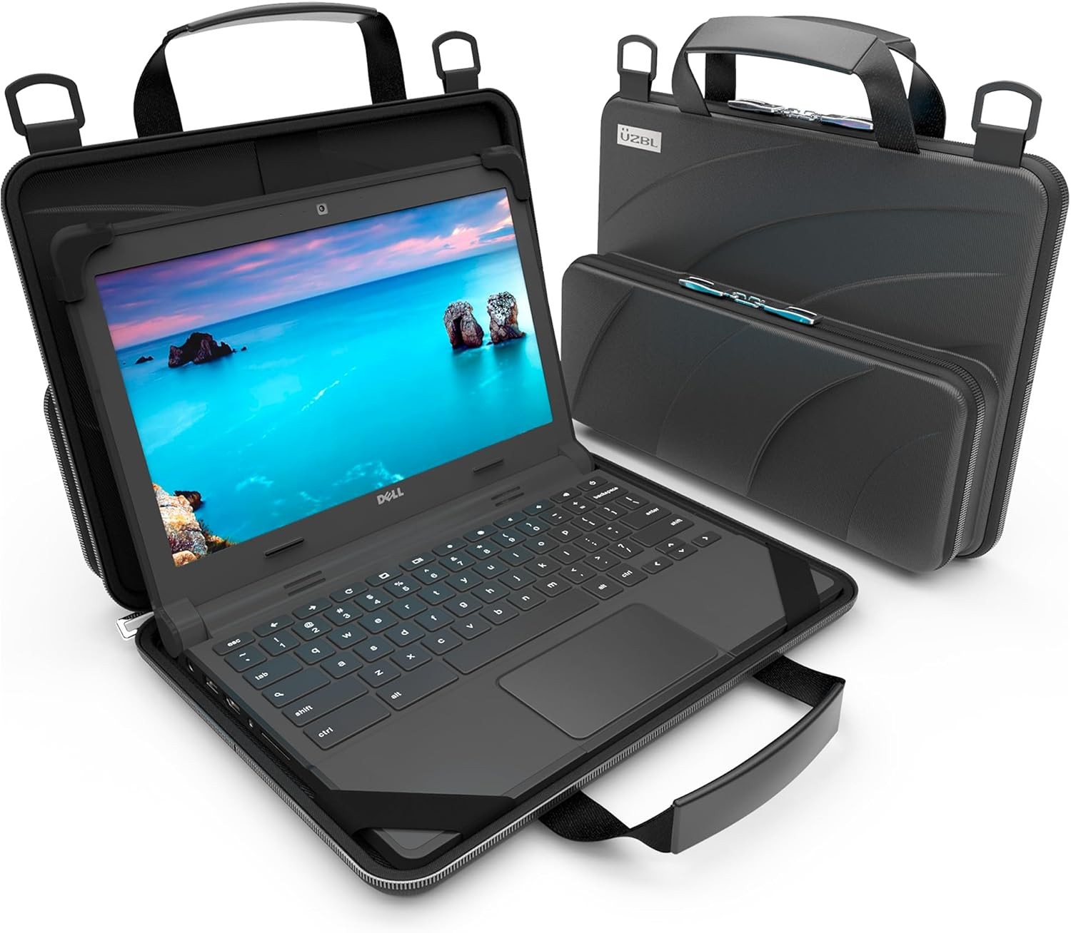 Chromebook Hard Case 11-11.6 Inch with Adjustable Shoulder Strap & Accessory Pou