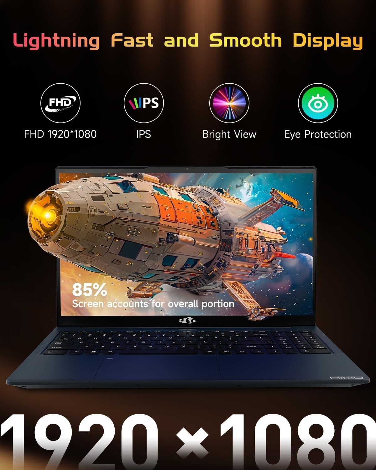 15.6″ IPS FHD-Laptop, Intel Pentium Quad Core N100 8GB RAM 256GB SSD Beat i3-…