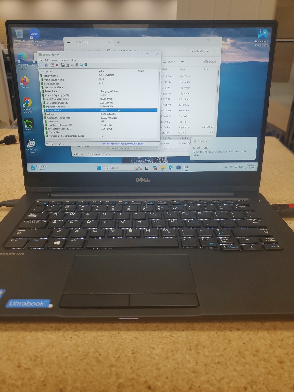 14″ Dell Latitude 7370 Laptop m7-6y75 8GB RAM 500GB SSD Win 11 Pro 060126-4