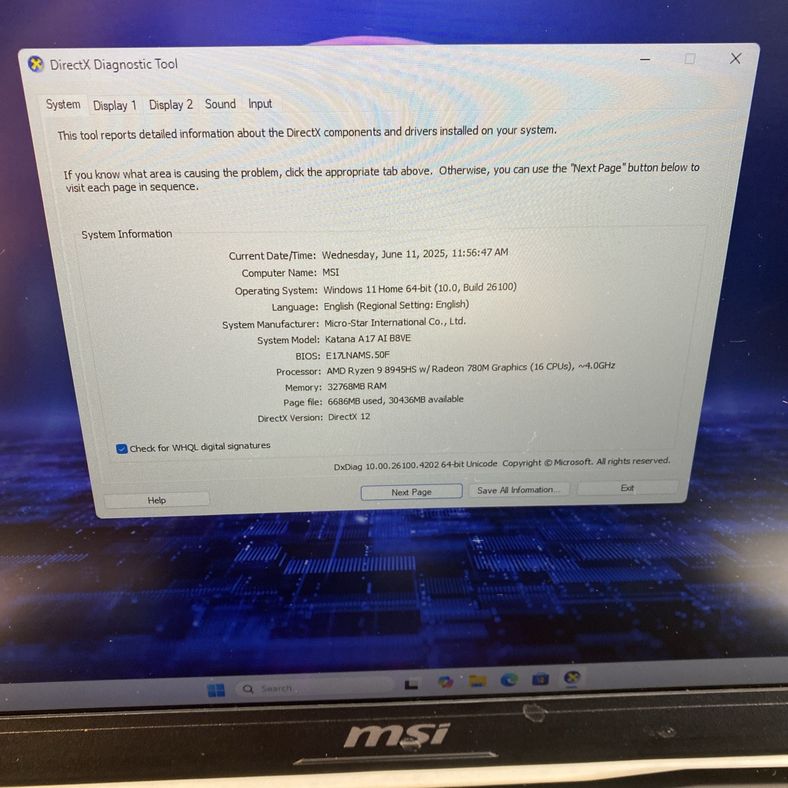 Msi Katana A17 AI Ryzen B8V