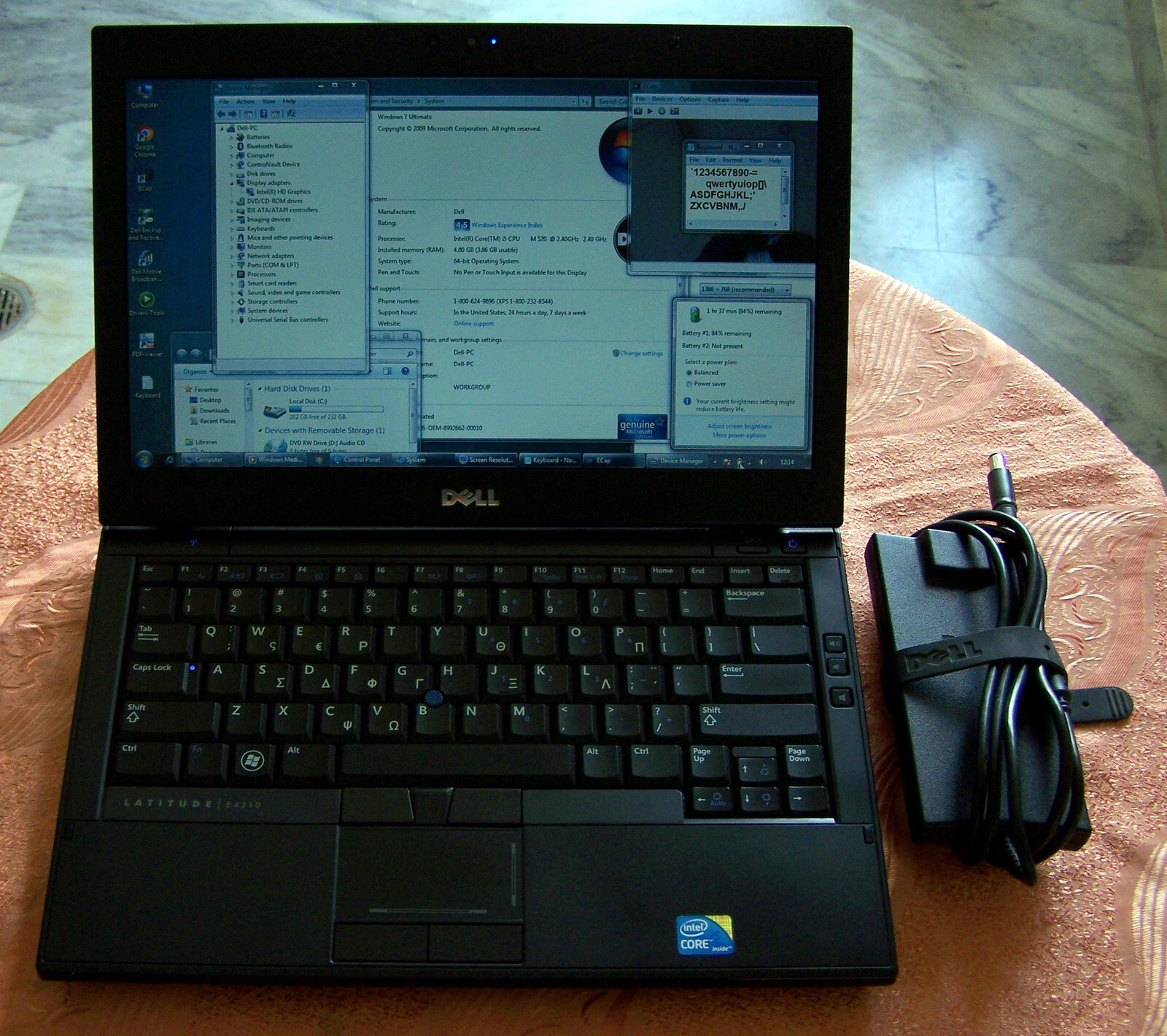 Dell Latitude E4310 13.3”, Intel i5, 2.40GHz 4GB ram 320GB HD, WiFi Windows 7