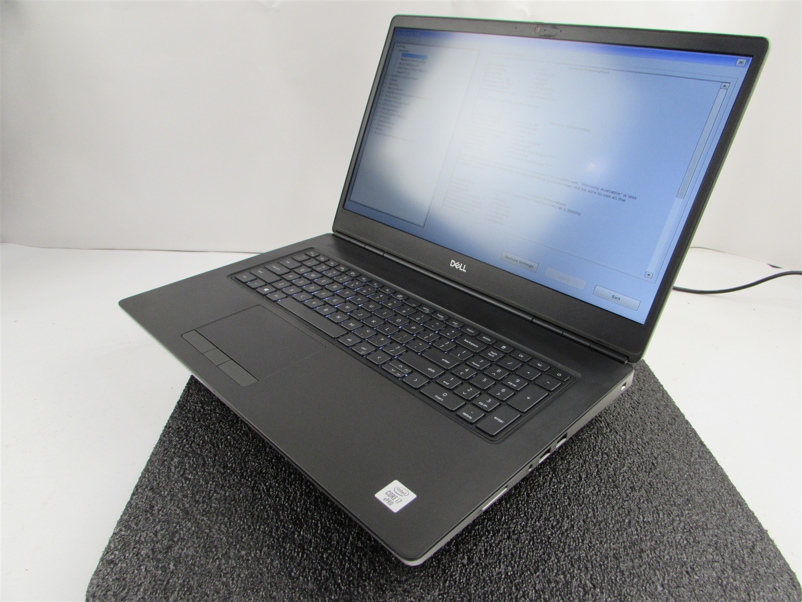 DELL PRECISION 7750 FHD I7-10875H 512GB 64GB RAM RTX 4000 WIN 11 PRO NO BATT