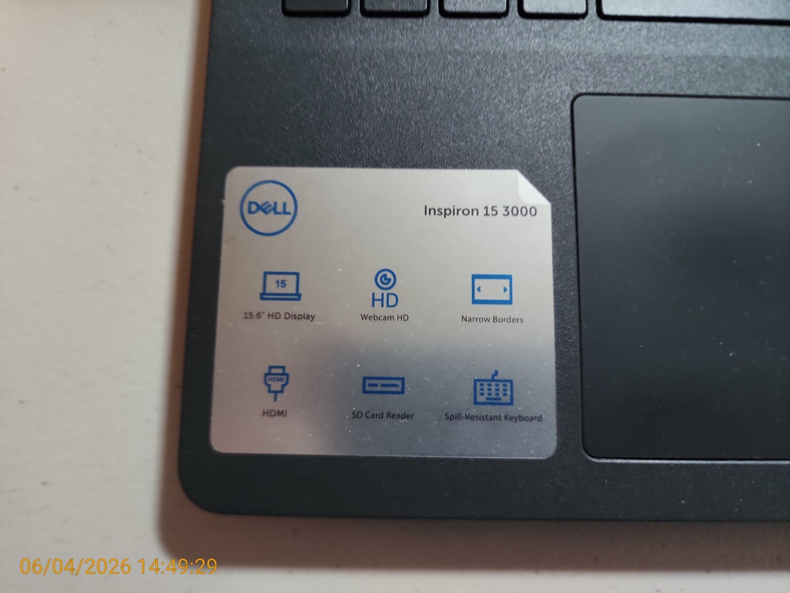 Dell Inspiron 15 3502 – Celeron N4020 @ 1.10GHz – 8G DDR4 – 128G NVMe
