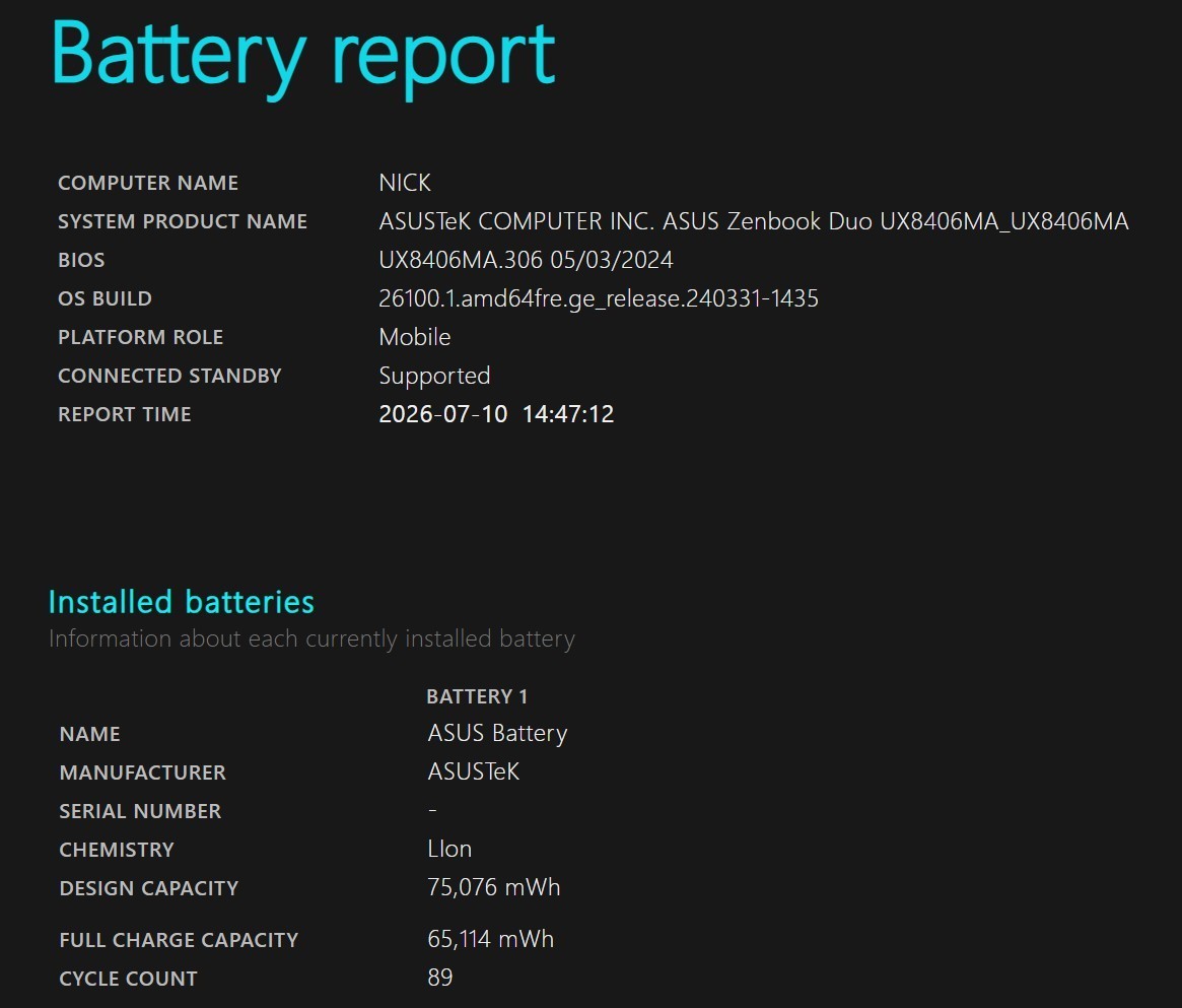 ASUS Zenbook Duo UX8406MA-DS76T Intel Ultra 7/16GB/1TB/14″ FHD+ OLED TouchScreen