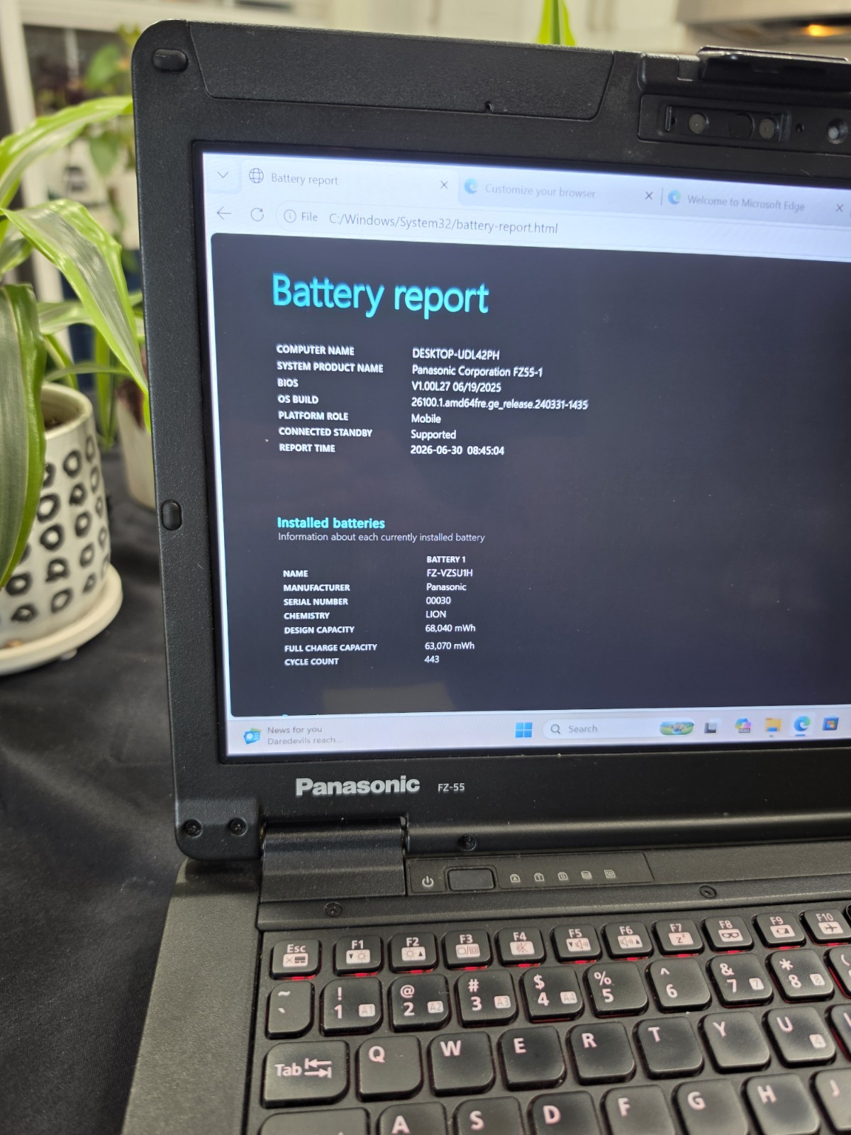 Panasonic FZ-55 Toughbook i7 32GB 1TB AMD GPU WX4150 4G LTE (Low Hours)