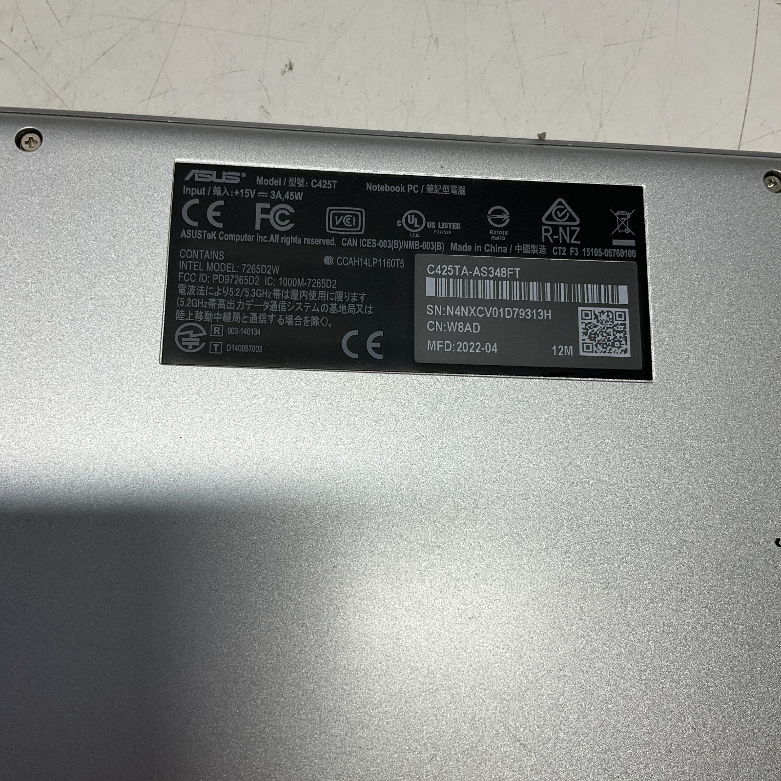 ASUS Chromebook (C425T) 14” Laptop | Intel Core m3-8100Y | 8GB RAM | 64GB HDD