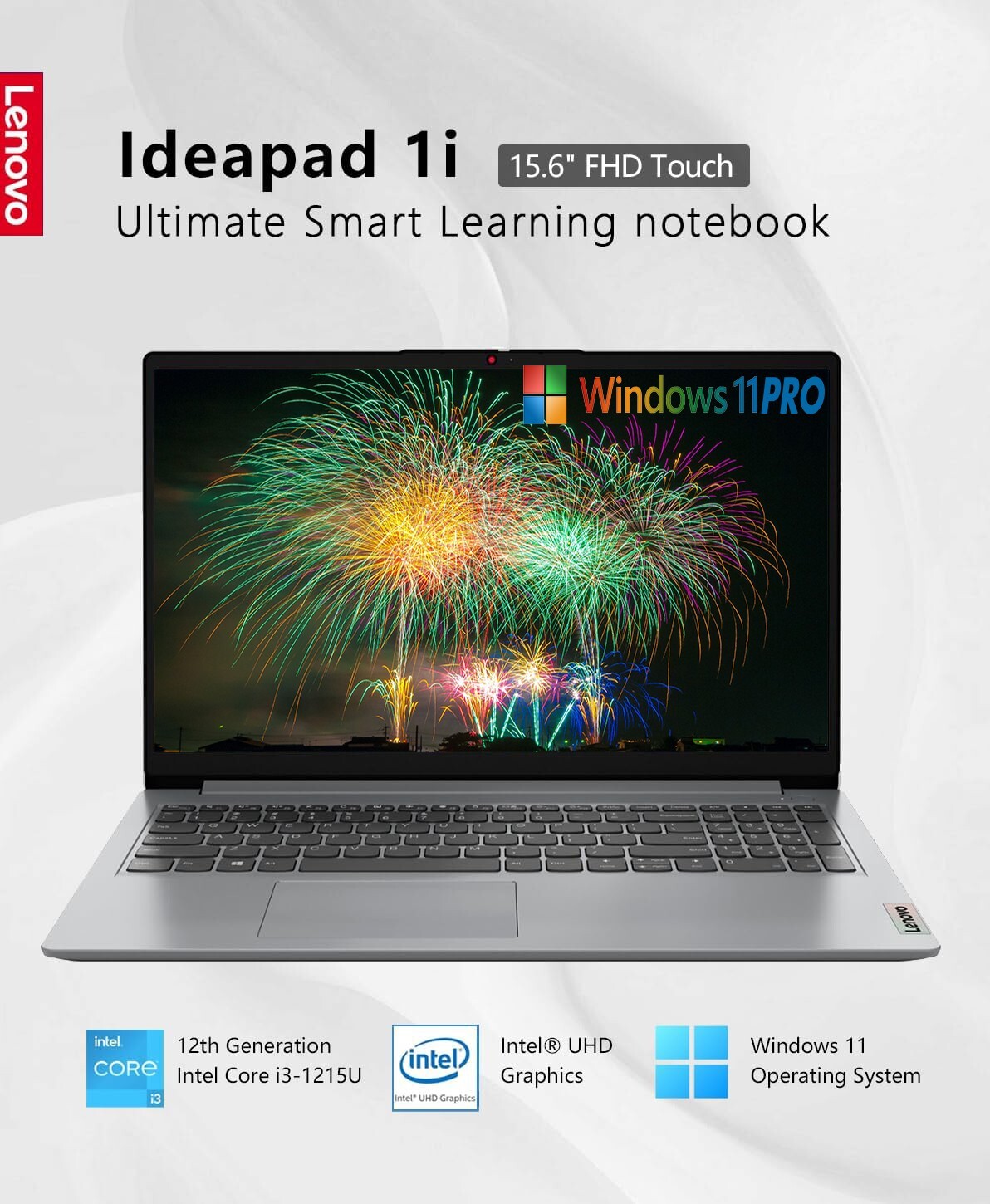 Lenovo Laptop 15.6″ FHD Touch Intel i3-1215U Up to 40GB RAM & 2TB SSD WIN11 PRO