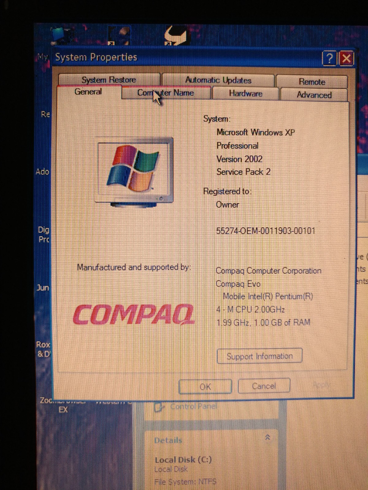 Vintage COMPAQ EVO N610C | PENTIUM 4 1MB RAM 40GB HDD | XP Boot | READ !!!