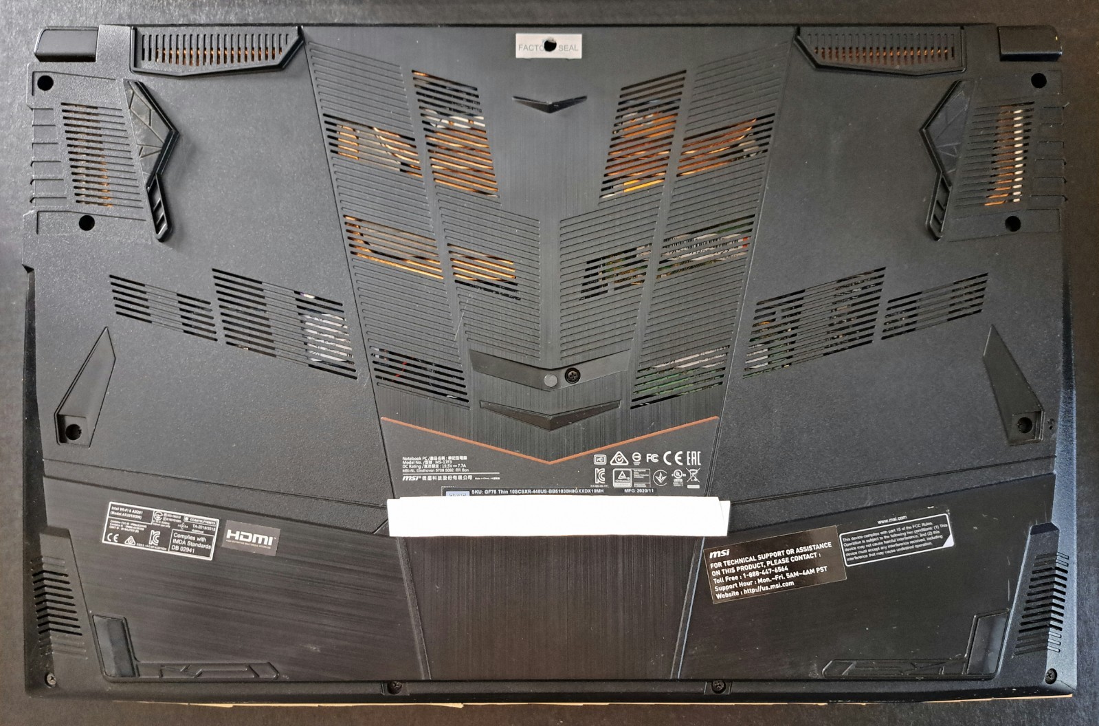 MSI GF75 Thin 17.3″ i5-10300H GTX 1650 16GB RAM 512GB NVMe SSD Windows 11