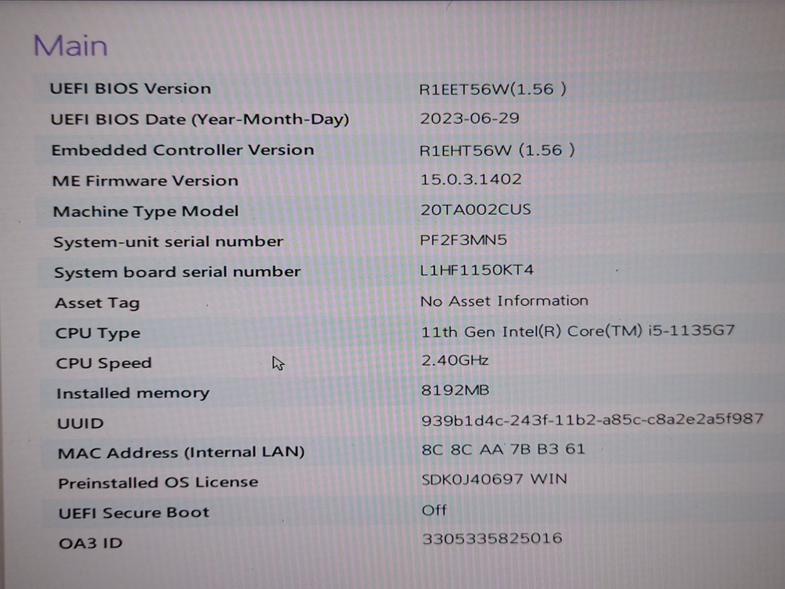 Lenovo ThinkPad E14 Gen 2 14″ FHD i5-1135G7 8GB RAM No OS/SSD