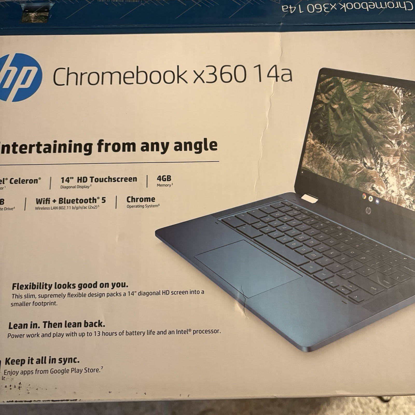 HP Chromebook x360 14a-ca0190wm Celeron N4020 1.1GHz 4GB RAM 64GB eMMC 14″ Touch