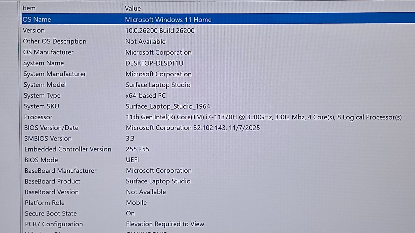 Surface Laptop Studio 1964 Core i7-11370H 32GB RAM 1TB SSD 14.4″ A2000 GPU 4 GB