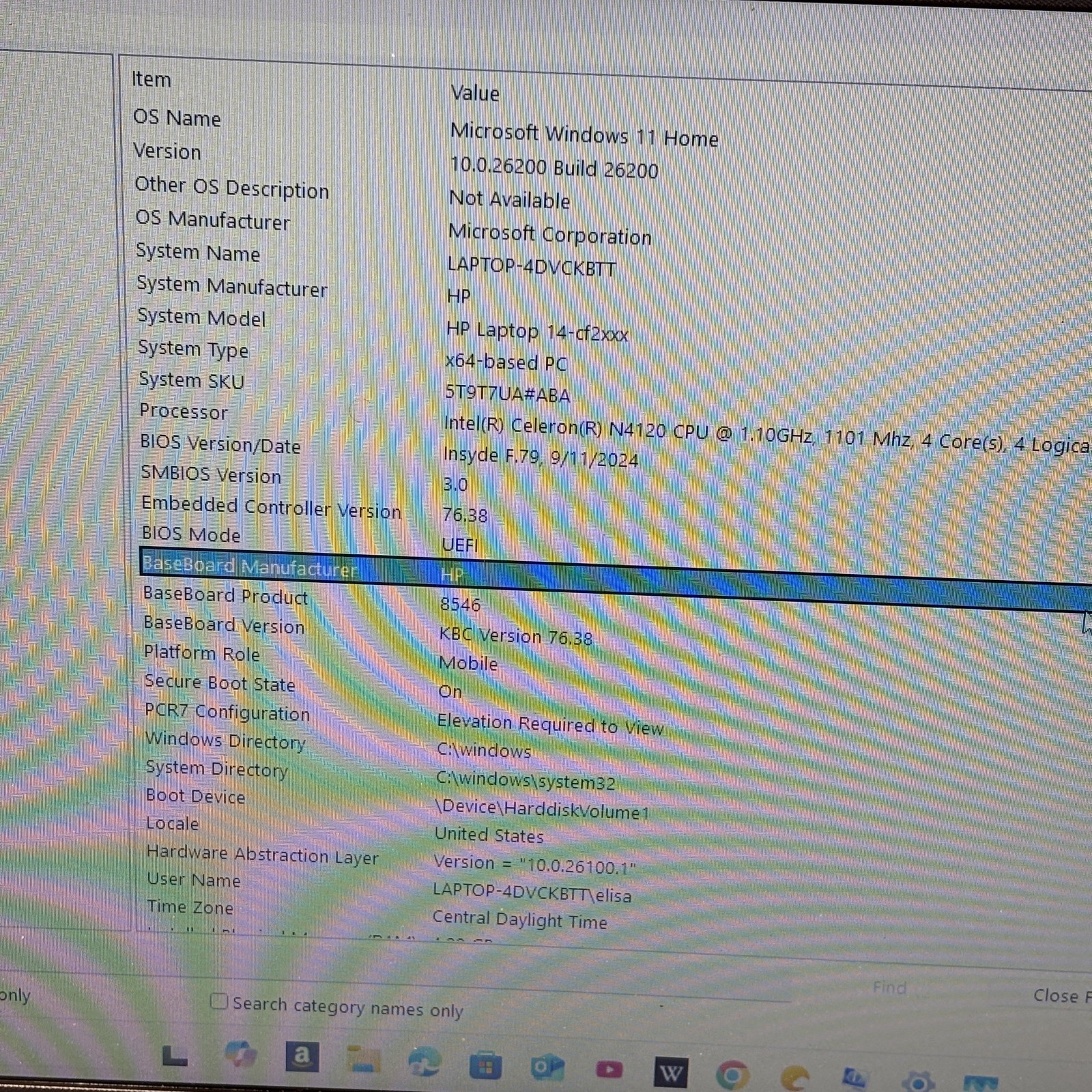Hewlett Packard HP 14-cf2112wm Intel Celeron N4120 1.10GHz 4GB RAM 64GB SSD 14″
