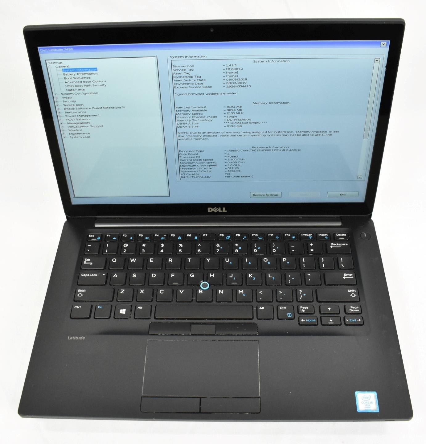 (2) Dell Latitude 7480 Laptops i5-6300U 2.4GHz 8GB 128GB SSD No OS 14″ *See*