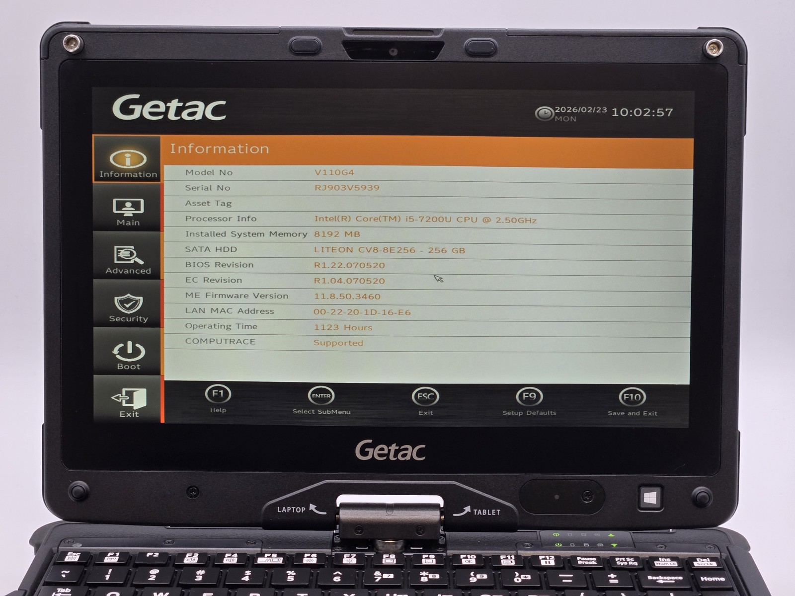Getac V110G4 2-in-1 11″ HD Touch I5-7200U 256GB SSD 8GB W10P Webcam *READ*