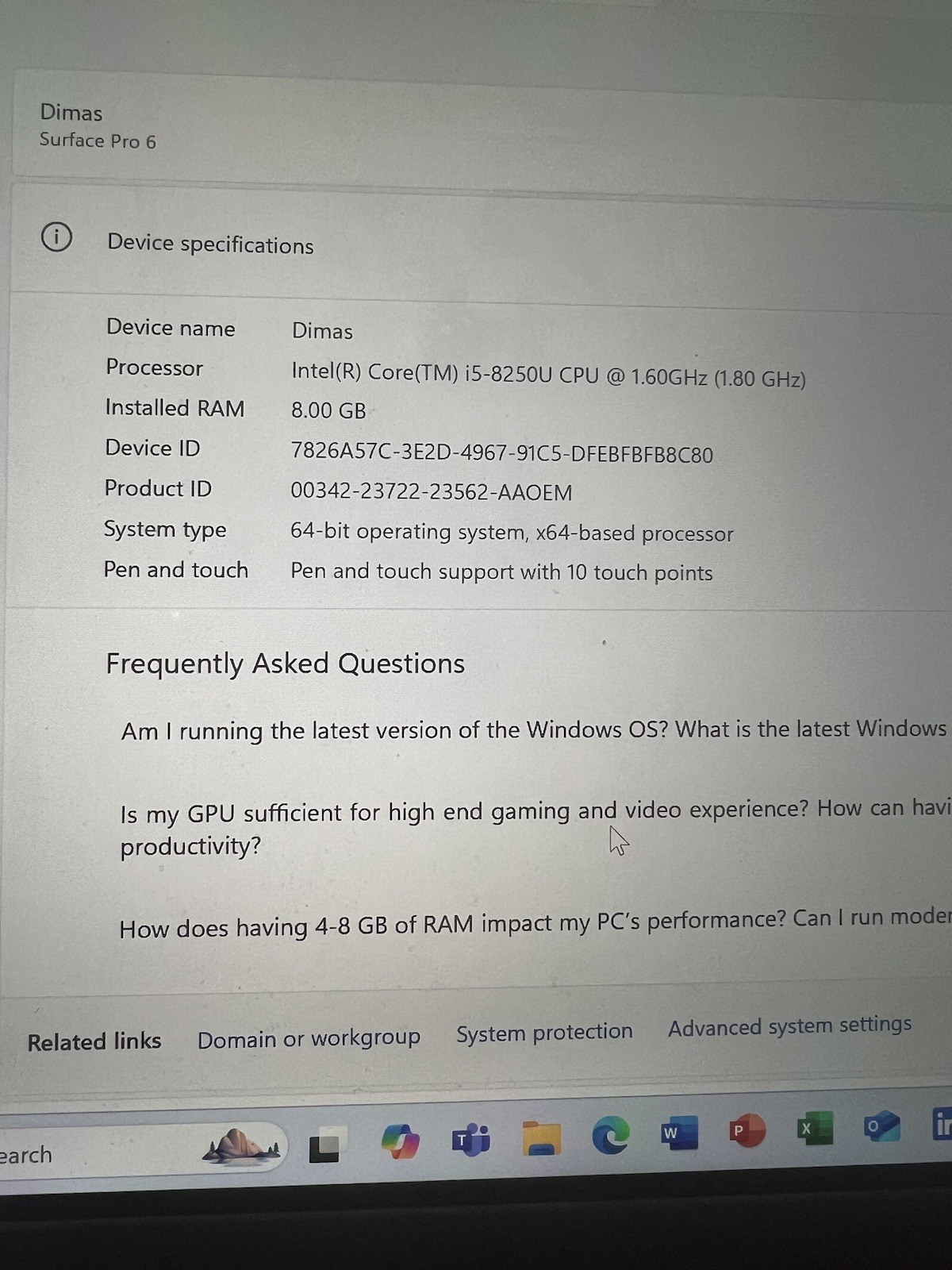 Surface 6 pro