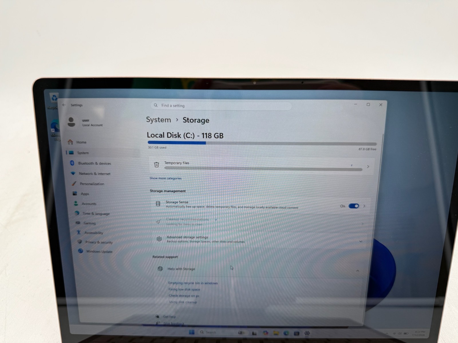 Microsoft Surface Laptop Go 1943 12.4″ 128 GB SSD 8 GB RAM i5-1035G1 Win 11 Home