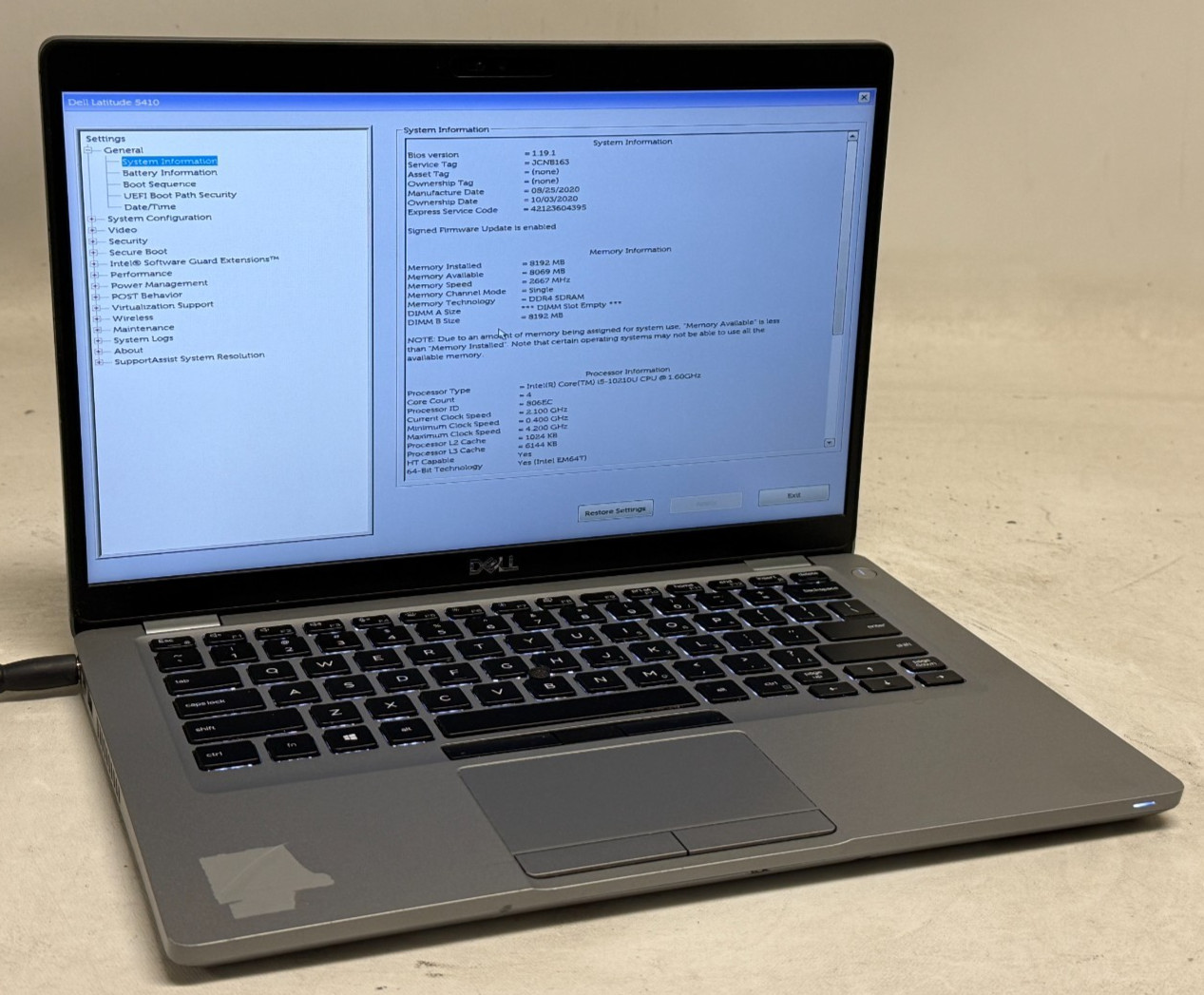 Dell Latitude 5410 14″ (i5-10210u – 8GB RAM – 256GB SSD – Win11Home)