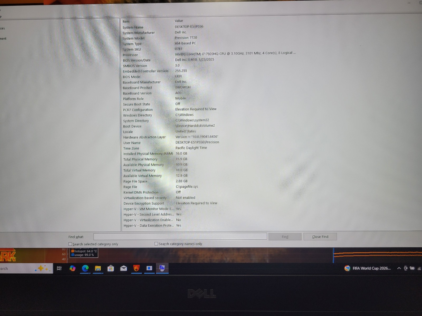 Dell Precision 7720 / 16GB RAM / 256GB+1TB / Core i7-7920HQ / 6GB Quadro P3000