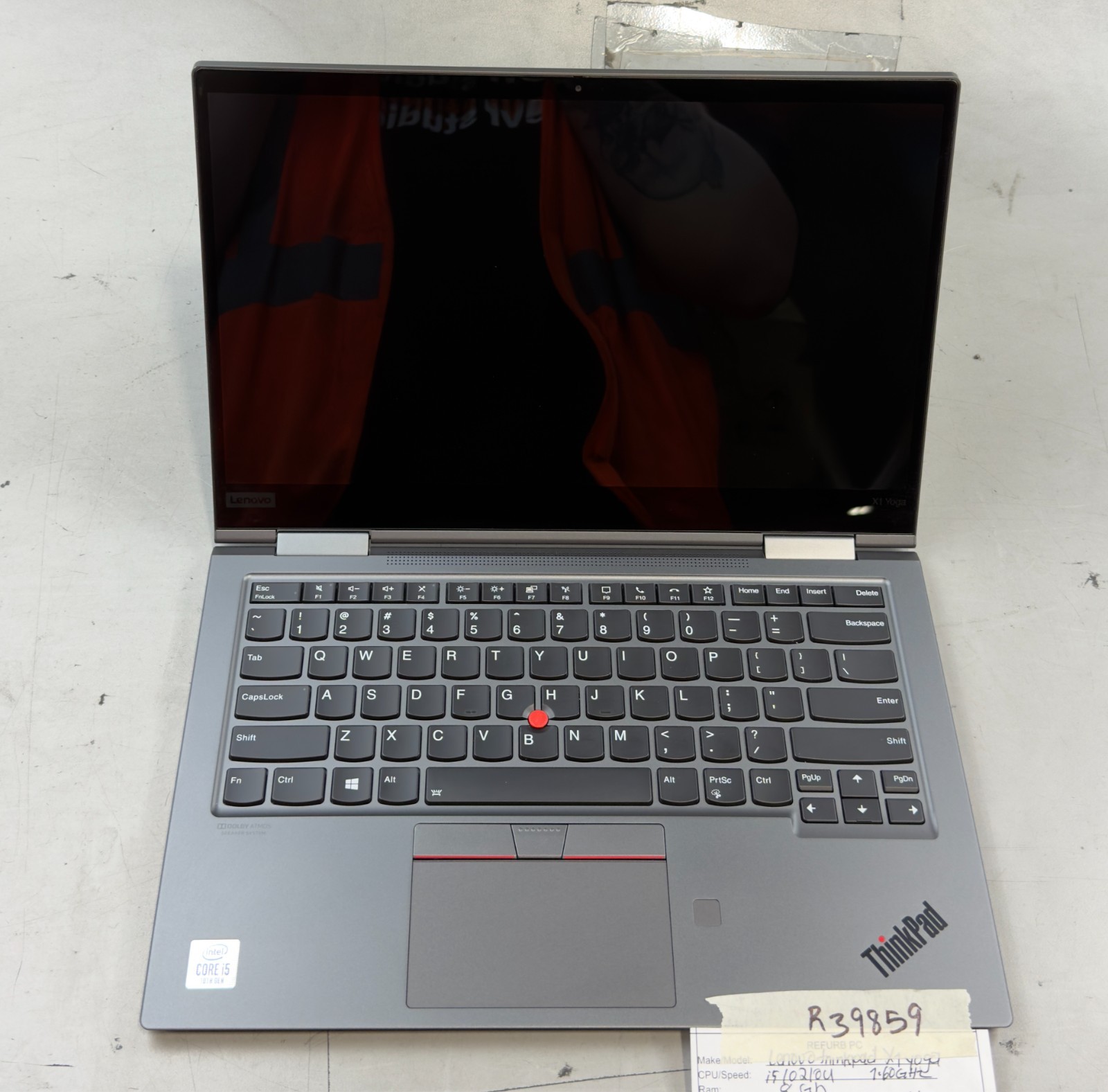 Lenovo Thinkpad X1 Yoga Gen 5 i5-10210U / 8GB RAM / NO SSD -RL6084