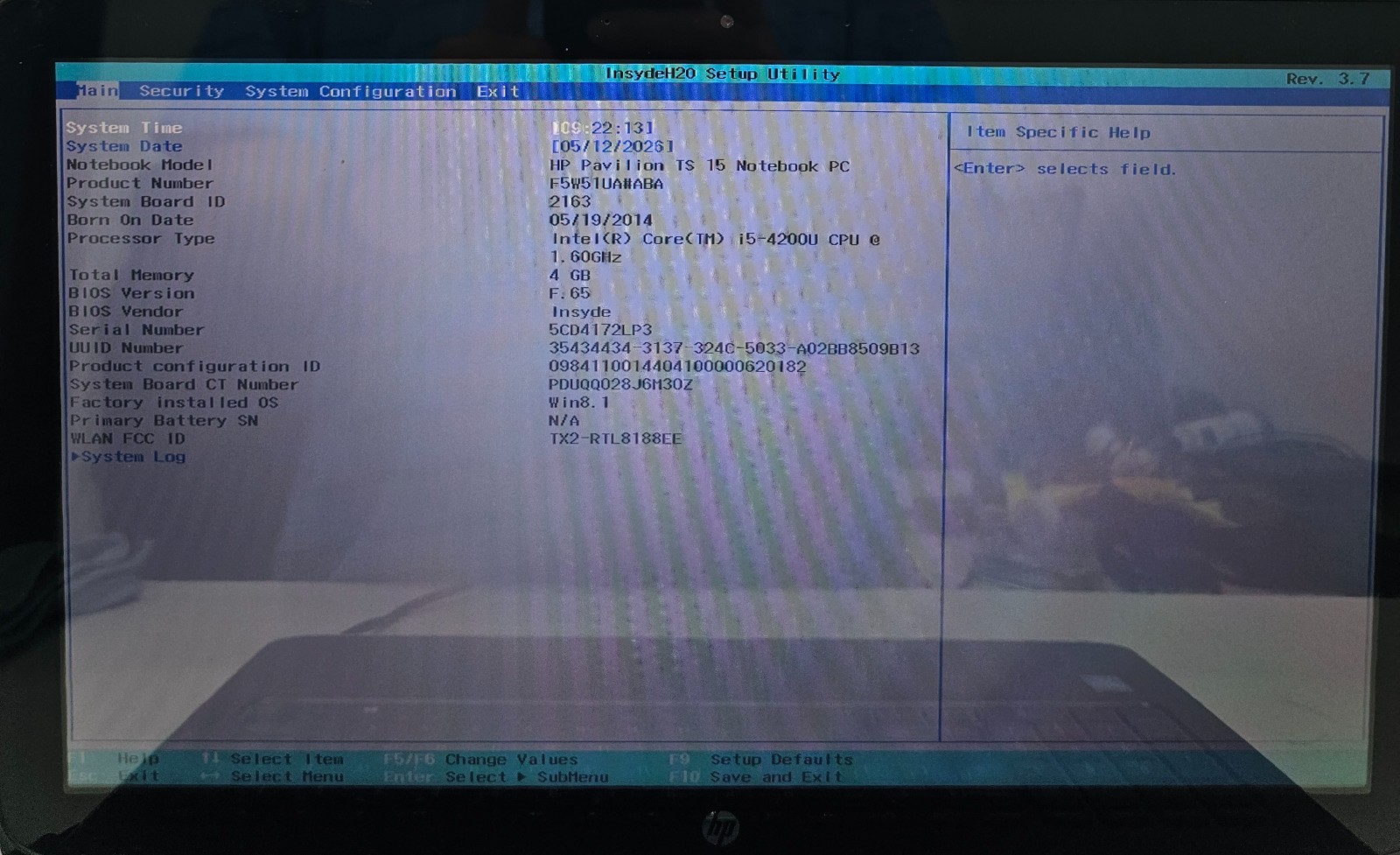 HP Pavilion TS 15-N293CL Laptop Intel Core i5-4200U 4GB Ram No HD/OS/BATT (FL)