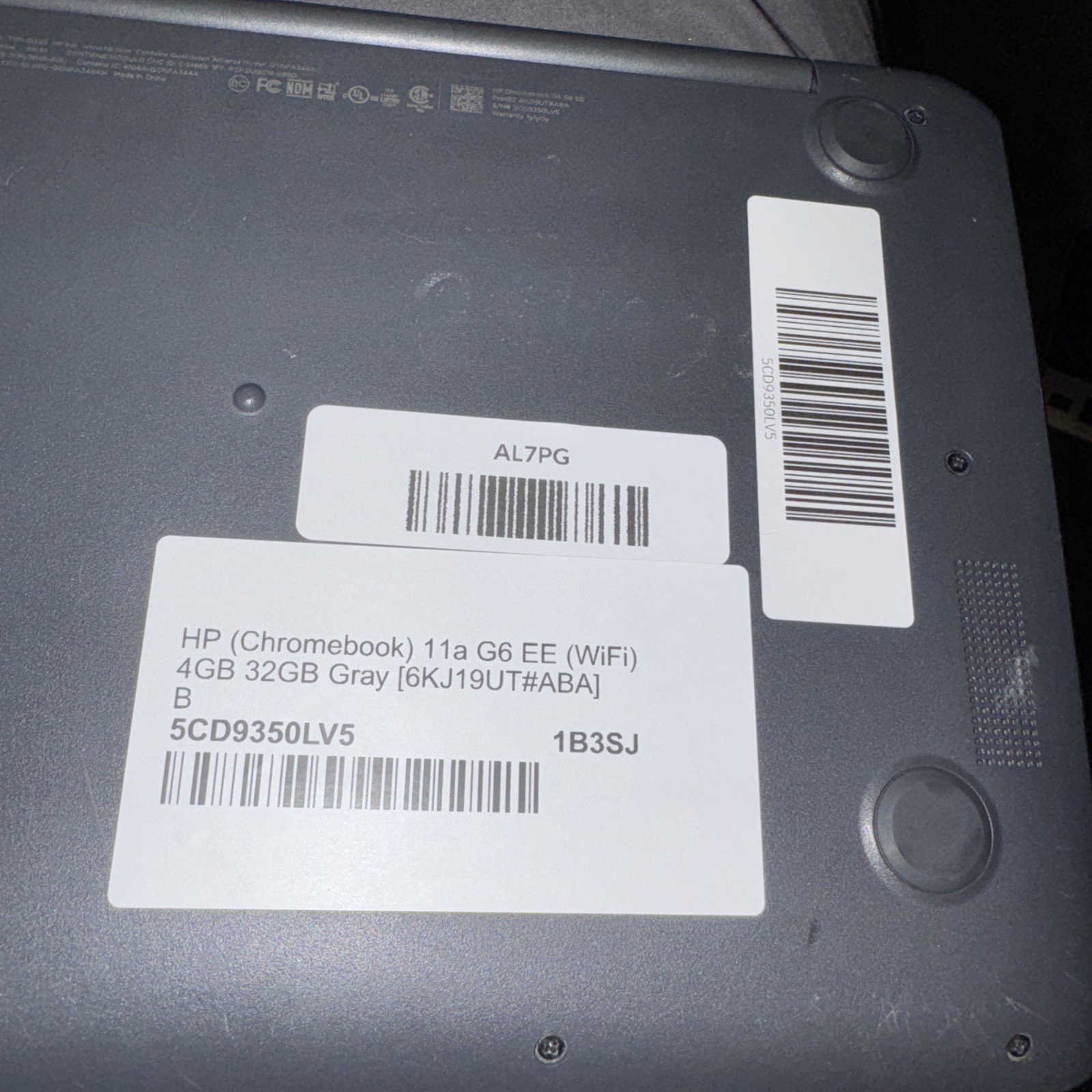 HP Chromebook 11 G6 EE 11.6″ 16GB N3350 ChromeOs dark gray runs well nice clean