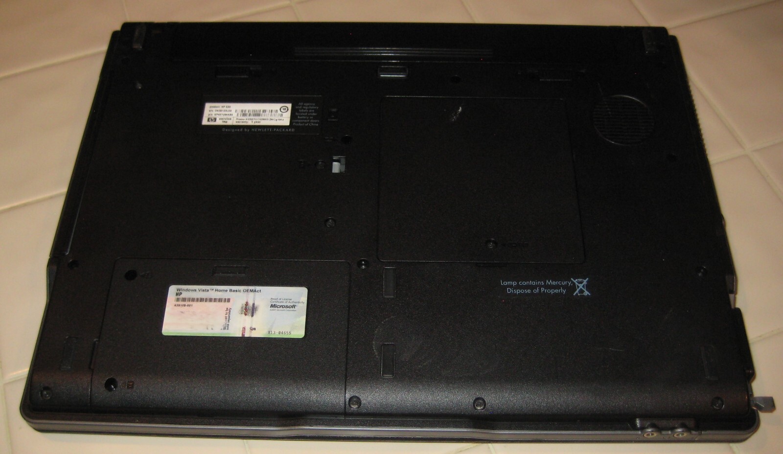 HP 530 15.4″ Laptop Intel Celeron 1.6 GHz 2GB RAM 120GB HDD