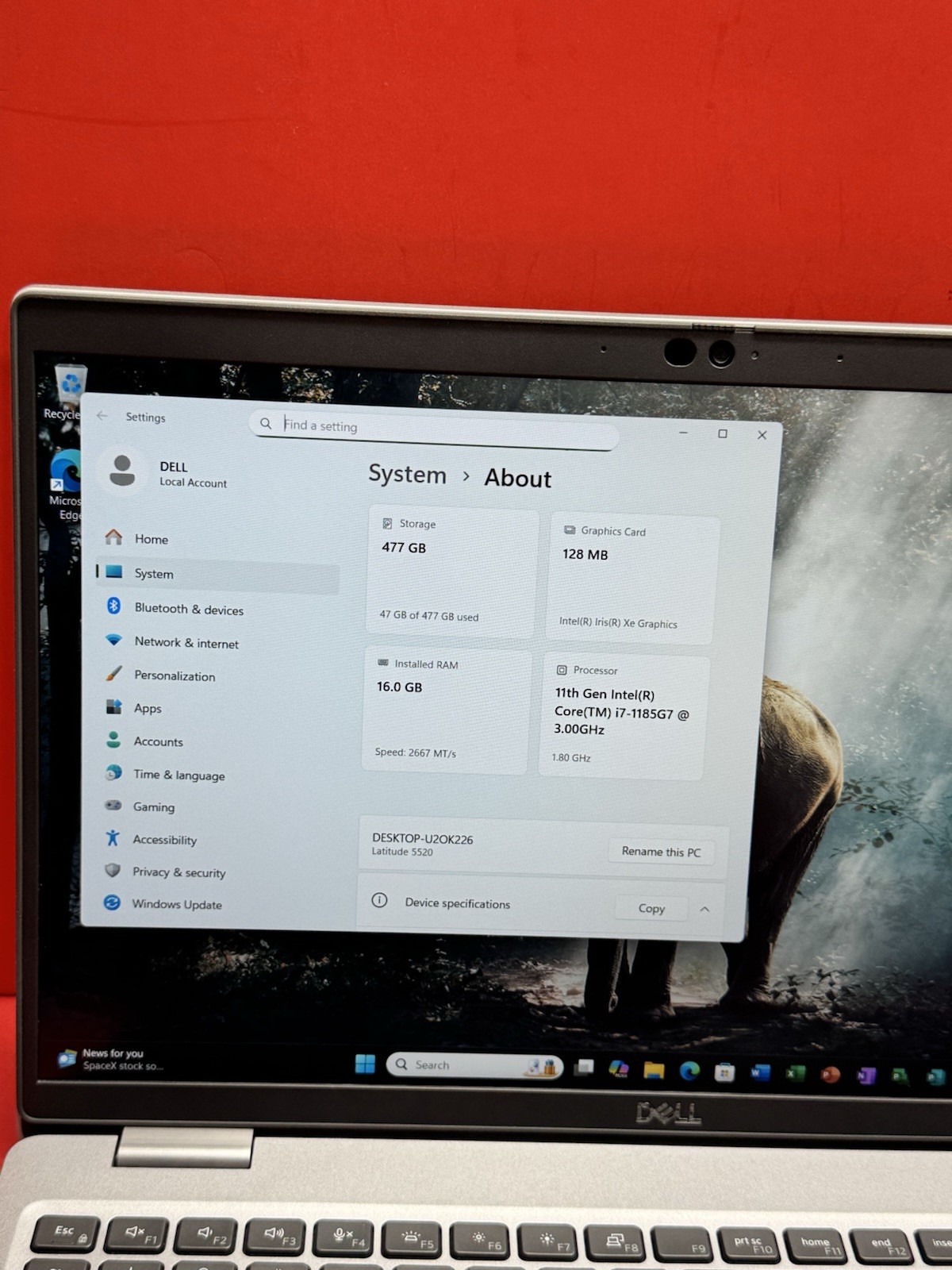 Dell Latitude 5520 15.4” 11th i7 3.0GHz 16GBRAN 512GBSD Windows 11pro