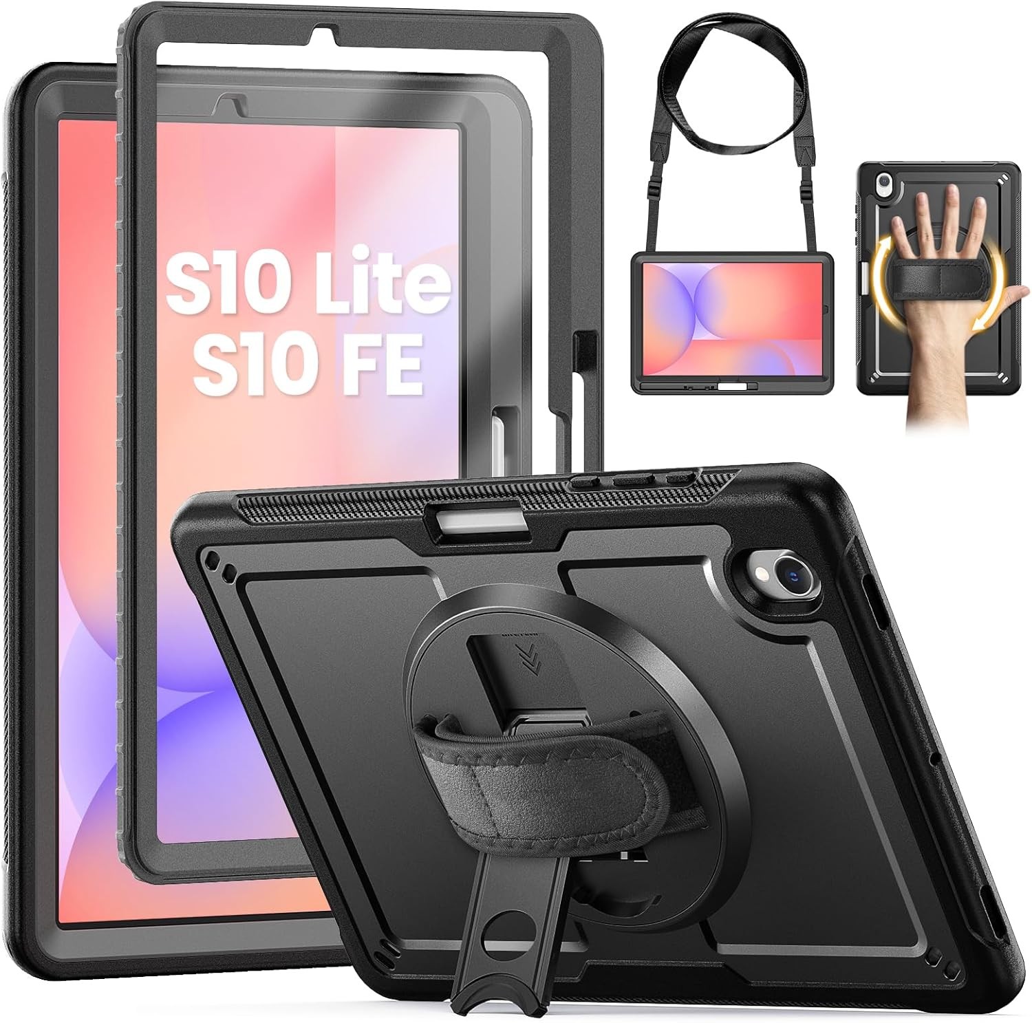 Case for Samsung Galaxy Tab S10 Lite / S10 FE 10.9 Inch, Full-Body Shockproof Ca