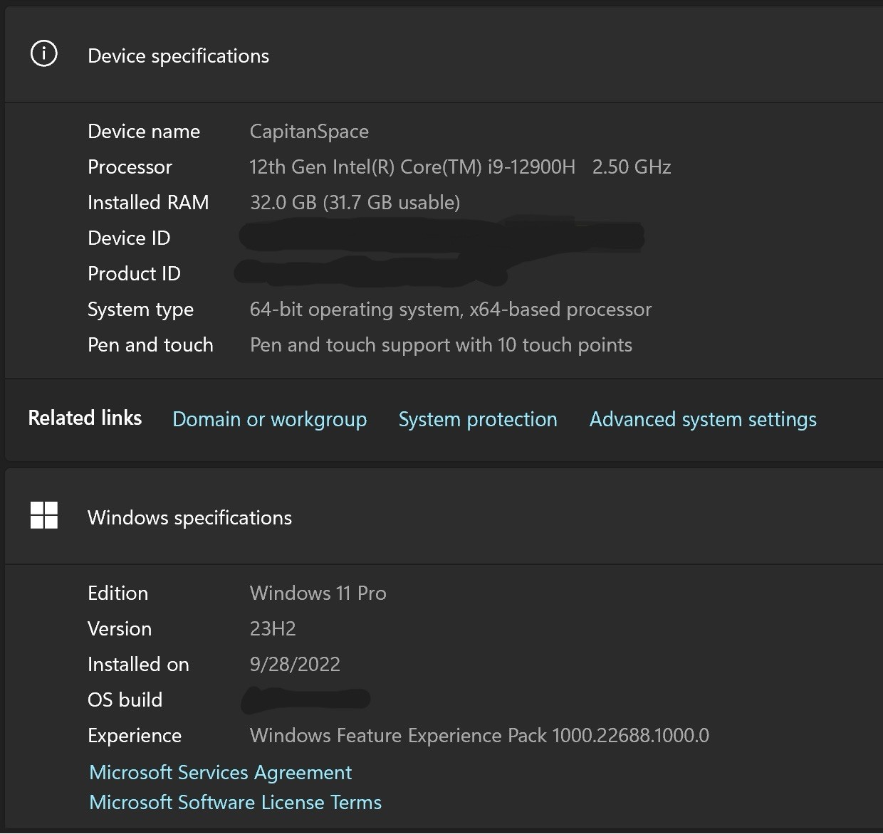 ASUS Zenbook 14x OLED Ultra Space Edition I9 32GB 1TB SSD