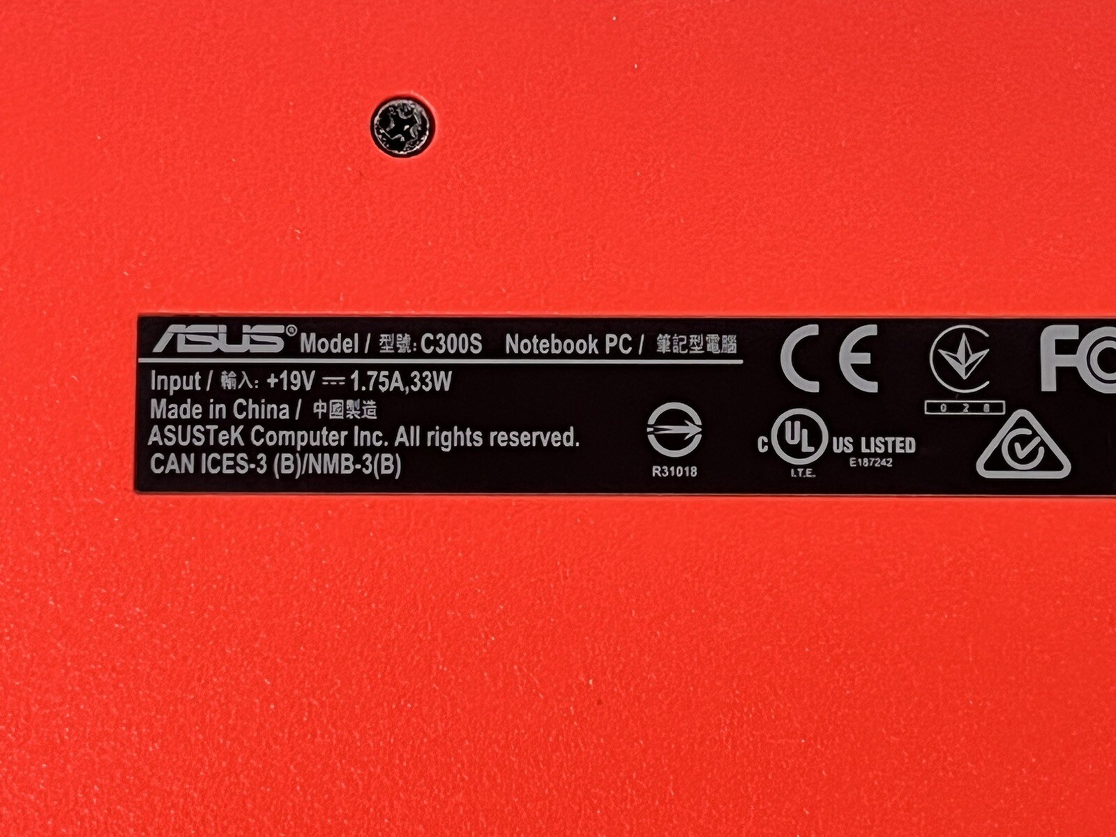 ASUS C300S Chromebook Intel Celeron N3060 1.6GHz-Reset-Bad Battery PLEASE READ