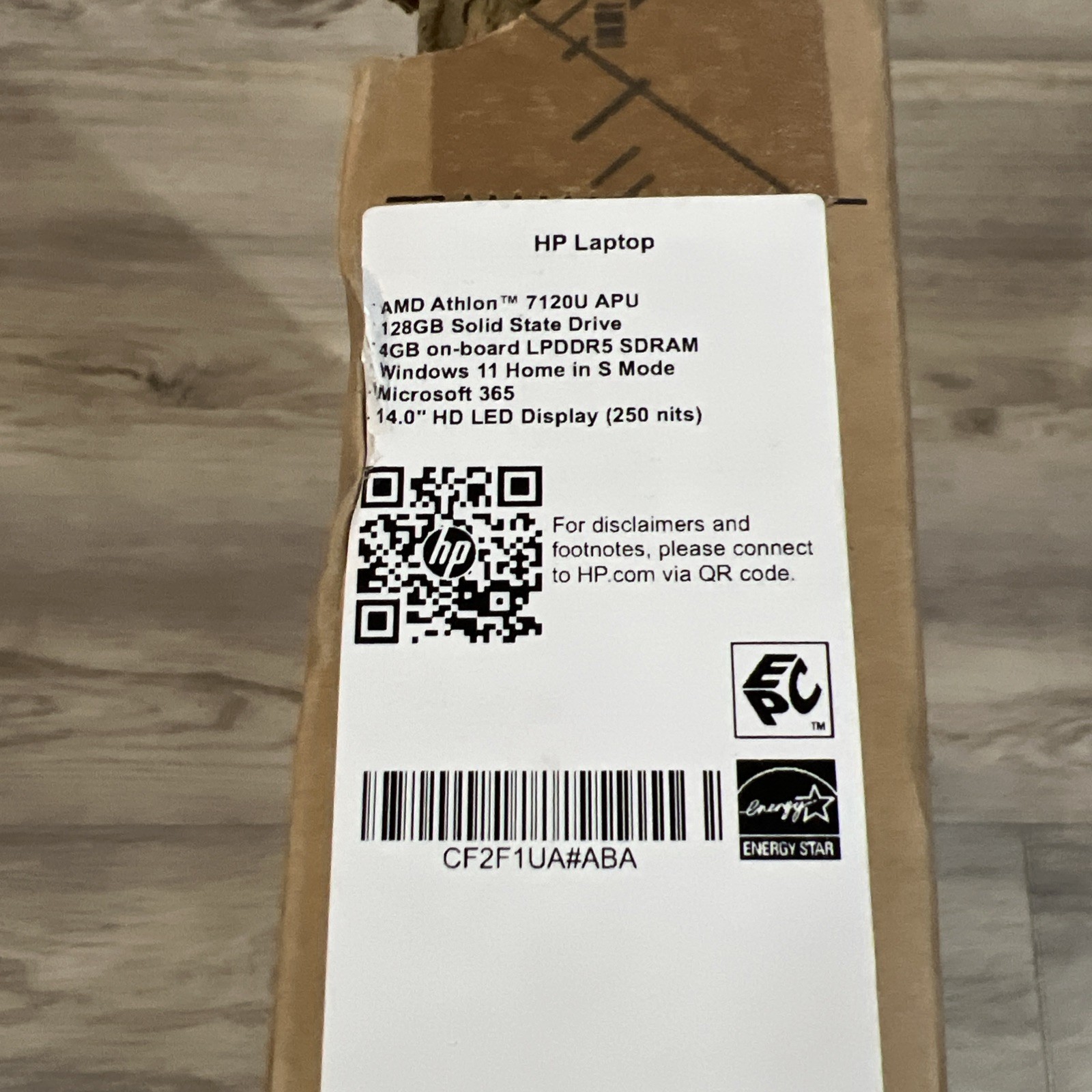 HP 14″ HD Laptop AMD Athlon 7120U 4GB RAM LPDDR5 128GB SSD New 14-em0002wm Blue