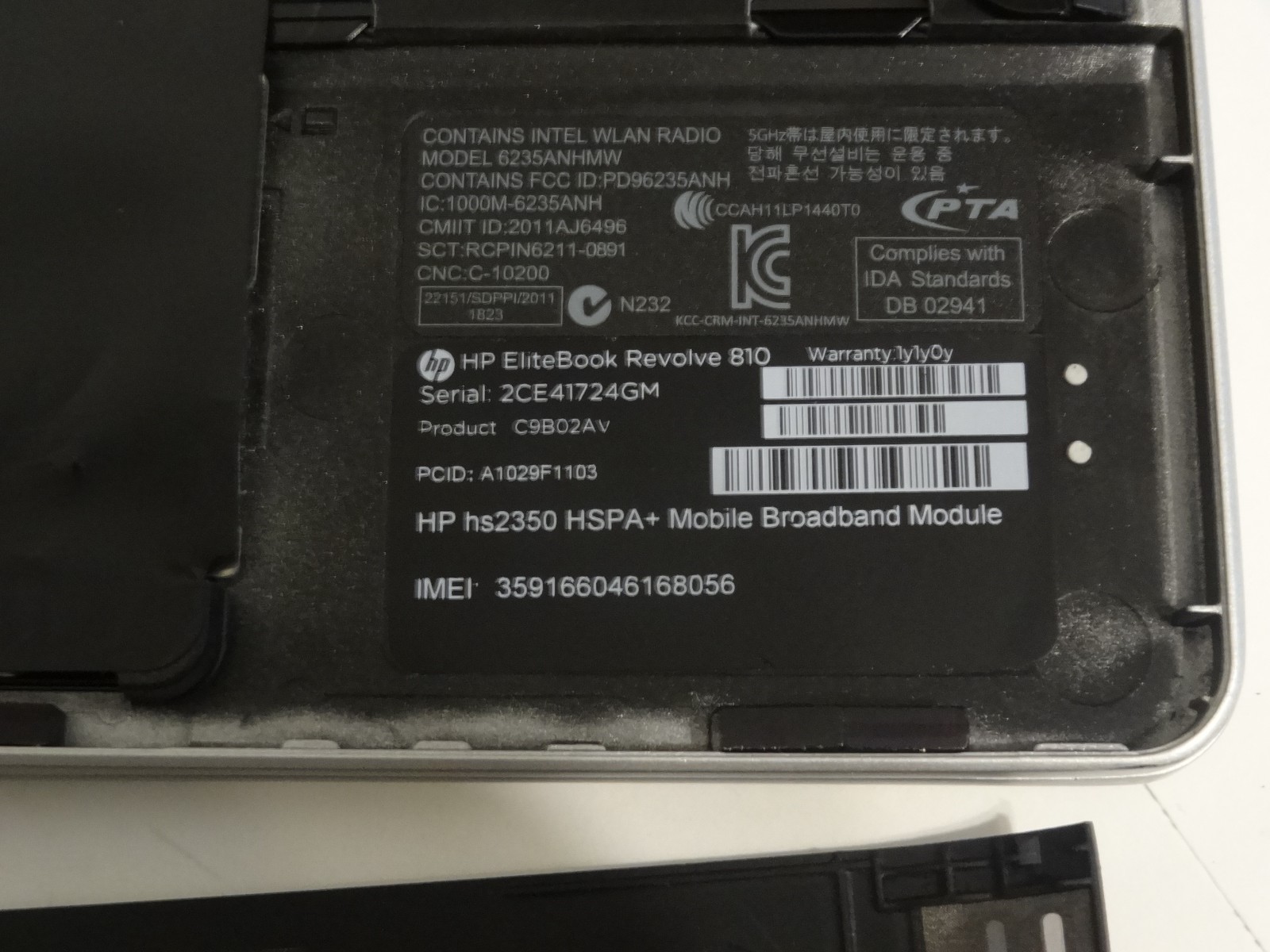 HP EliteBook Revolve 810 G1 i5-3437U 4GB Convertible Touchscreen Tablet PC