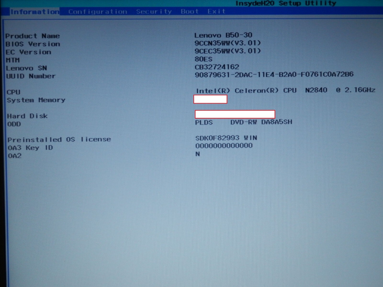 Lenovo B50-30, Intel Celeron N2840, No Ram, No HDD, 15.6″ inch HD, Intel HD