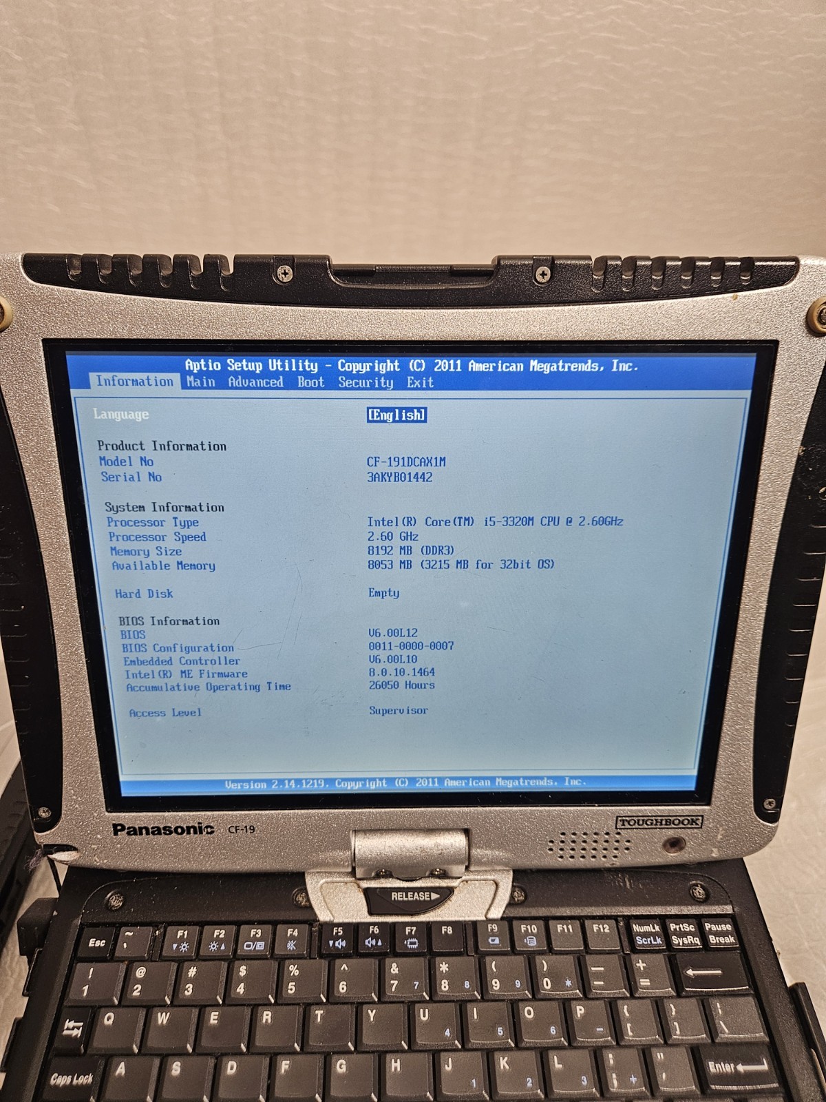 Lot Of 5 Panasonic Toughbook CF19 Intel Core i5-3340M, i5-3320M 8GB RAM Rugged